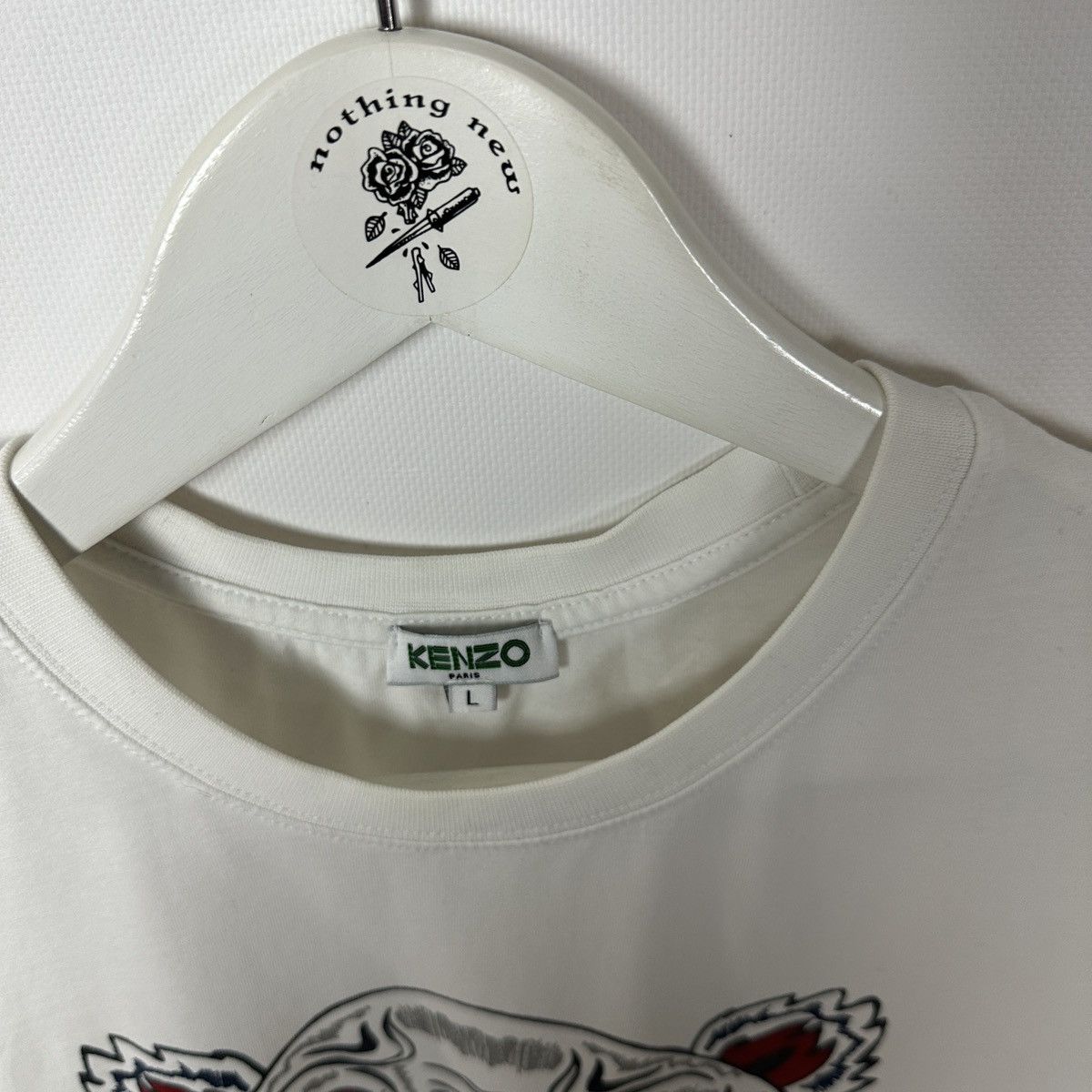 Kenzo Kenzo Tiger Paris big logo tee made in Portugal hype luxury Size L / US 10 / IT 46 - 4 Thumbnail