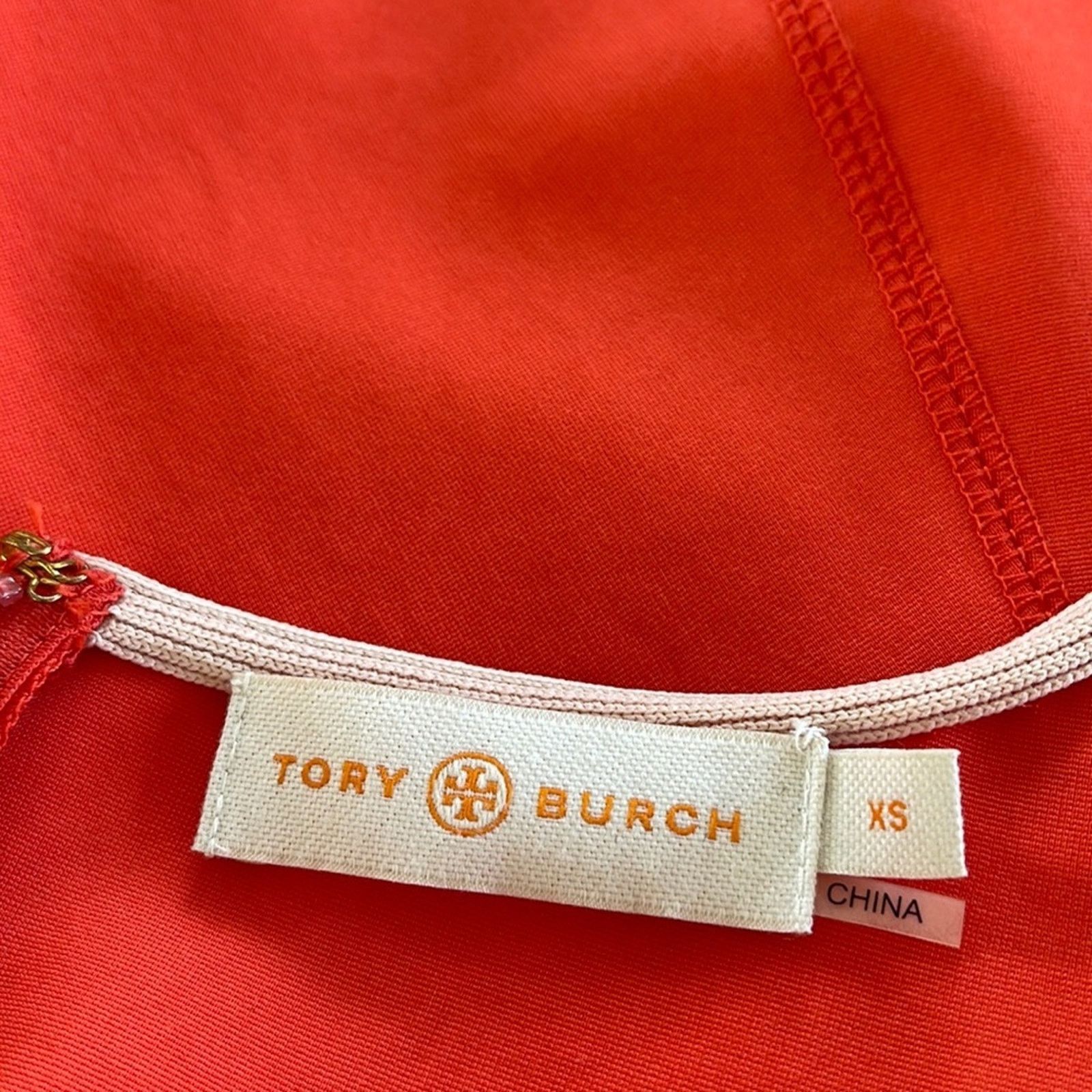 Tory Burch Tory Burch Sleeveless A-Line Dress Red/Coral Classic XS Size XS / US 0-2 / IT 36-38 - 4 Thumbnail
