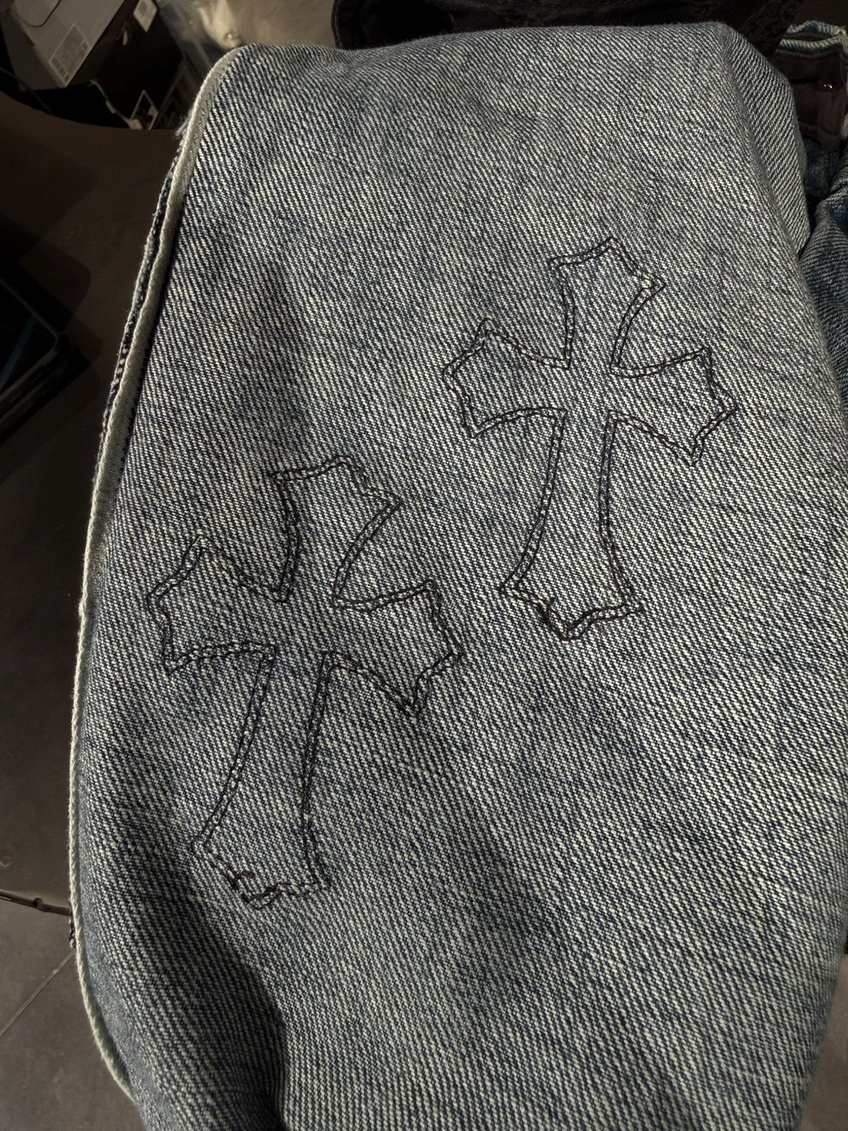 Chrome Hearts Chrome Hearts Black Cross Patch Blue Carpenter Jeans Size US 32 / EU 48 - 9 Thumbnail