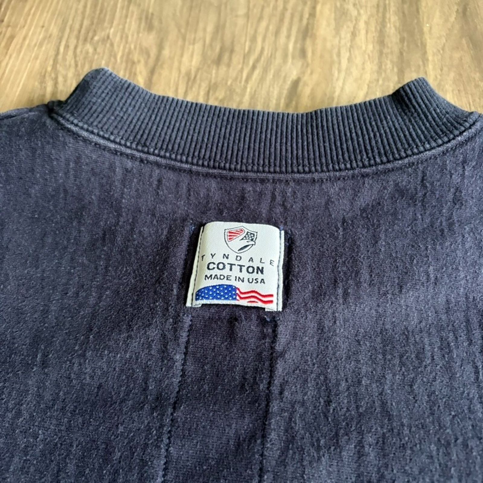 Vintage Tyndale FR Crewneck Sweatshirt Size XL Navy Pullover Size US XL / EU 56 / 4 - 8 Thumbnail