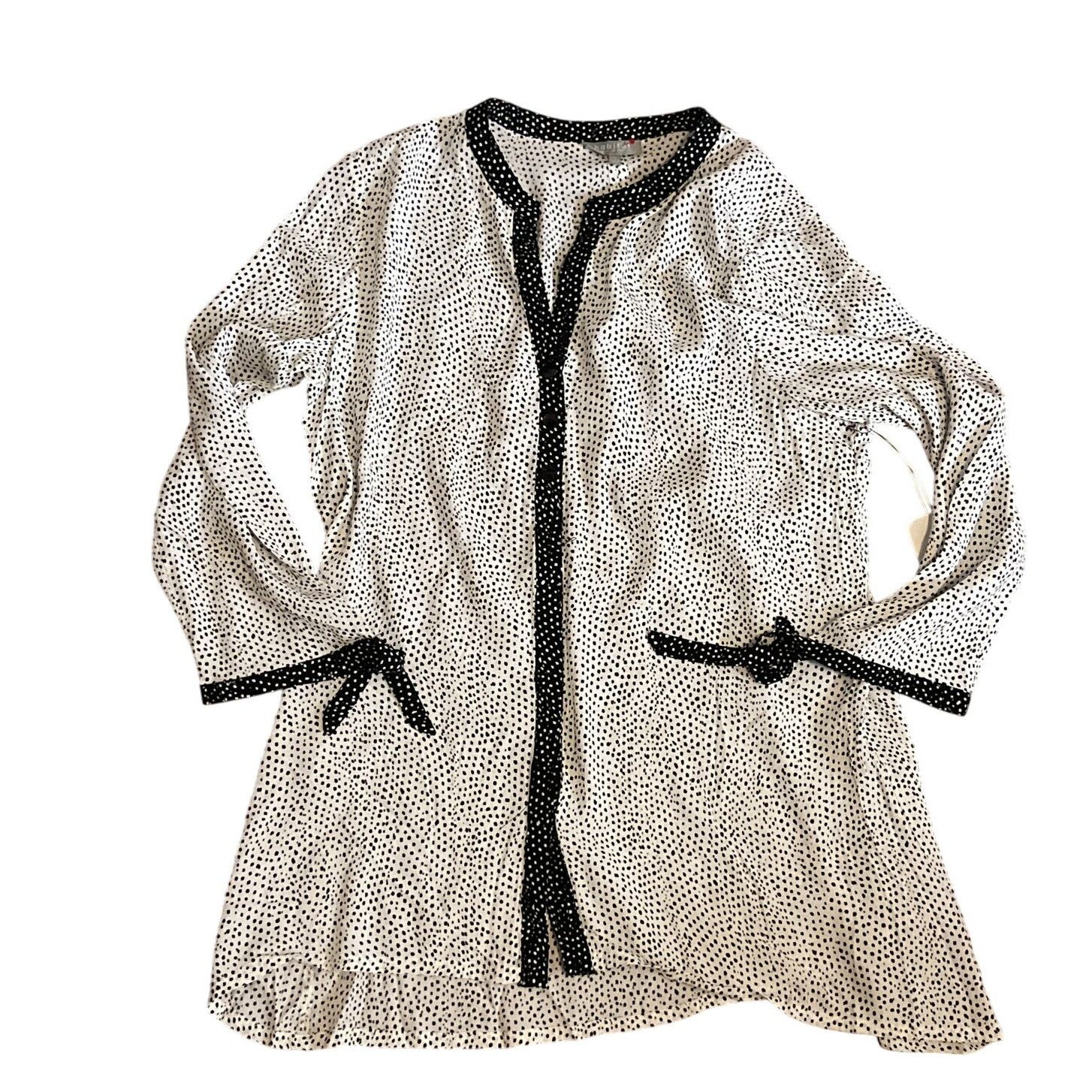 Habitat Habitat polka dot Tie Sleeve Button Up Top Size M 33808 Size M / US 6-8 / IT 42-44 - 1 Thumbnail