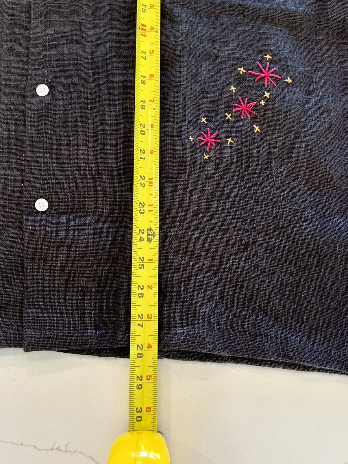 Bode New 1 of 1 Bengali Embroidered Indian Linen Black Shirt L/XL Size US L / EU 52-54 / 3 - 11 Thumbnail