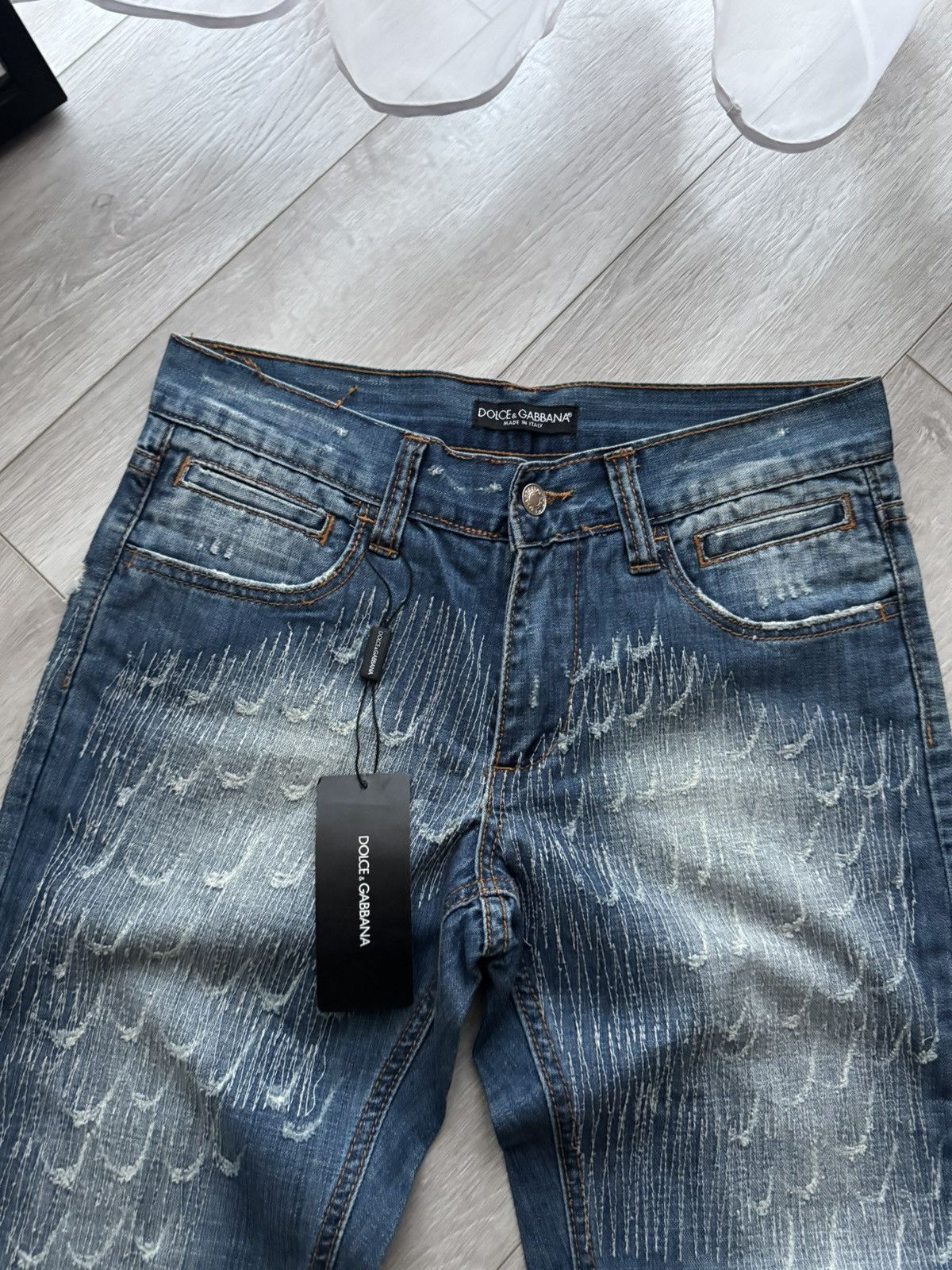 Dolce & Gabbana Rare Vintage D&G Distressed Paint Splatter Jeans Size US 30 / EU 46 - 3 Thumbnail