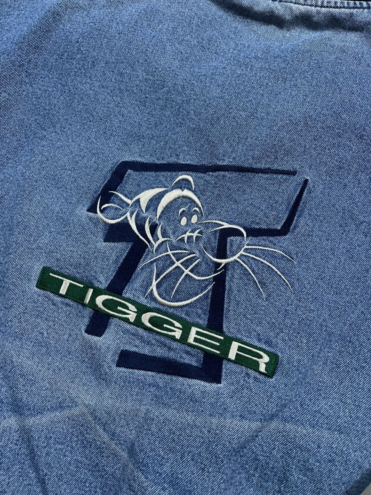 Disney × Vintage Vintage Disney Tigger Denim Varsity Bomber Jacket Size US XXL / EU 58 / 5 - 5 Thumbnail