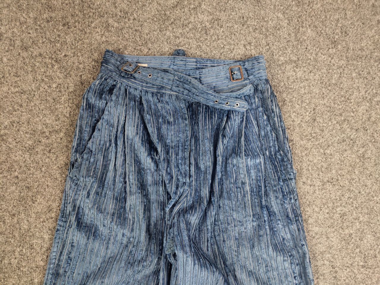Escada Vintage Escada By Margaretha Ley Corduroy Velour Blue Pants Size 38" / US 16 / IT 52 - 10 Thumbnail