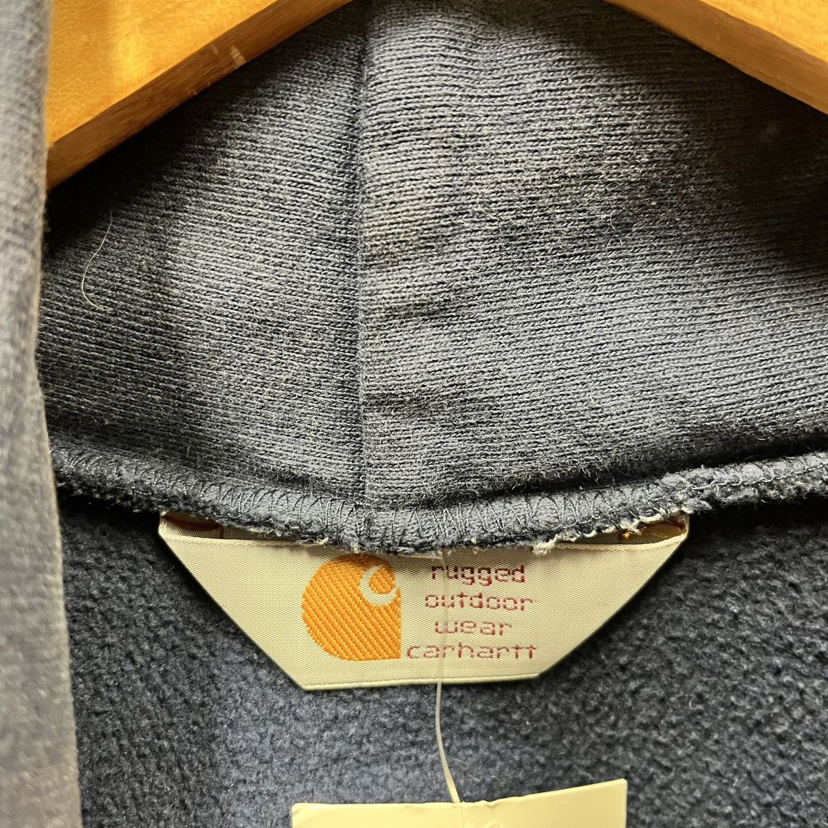 Carhartt Carhartt Vintage 90s Navy Blue Embroidered Hoodie Sweatshirt Size US XL / EU 56 / 4 - 3 Thumbnail
