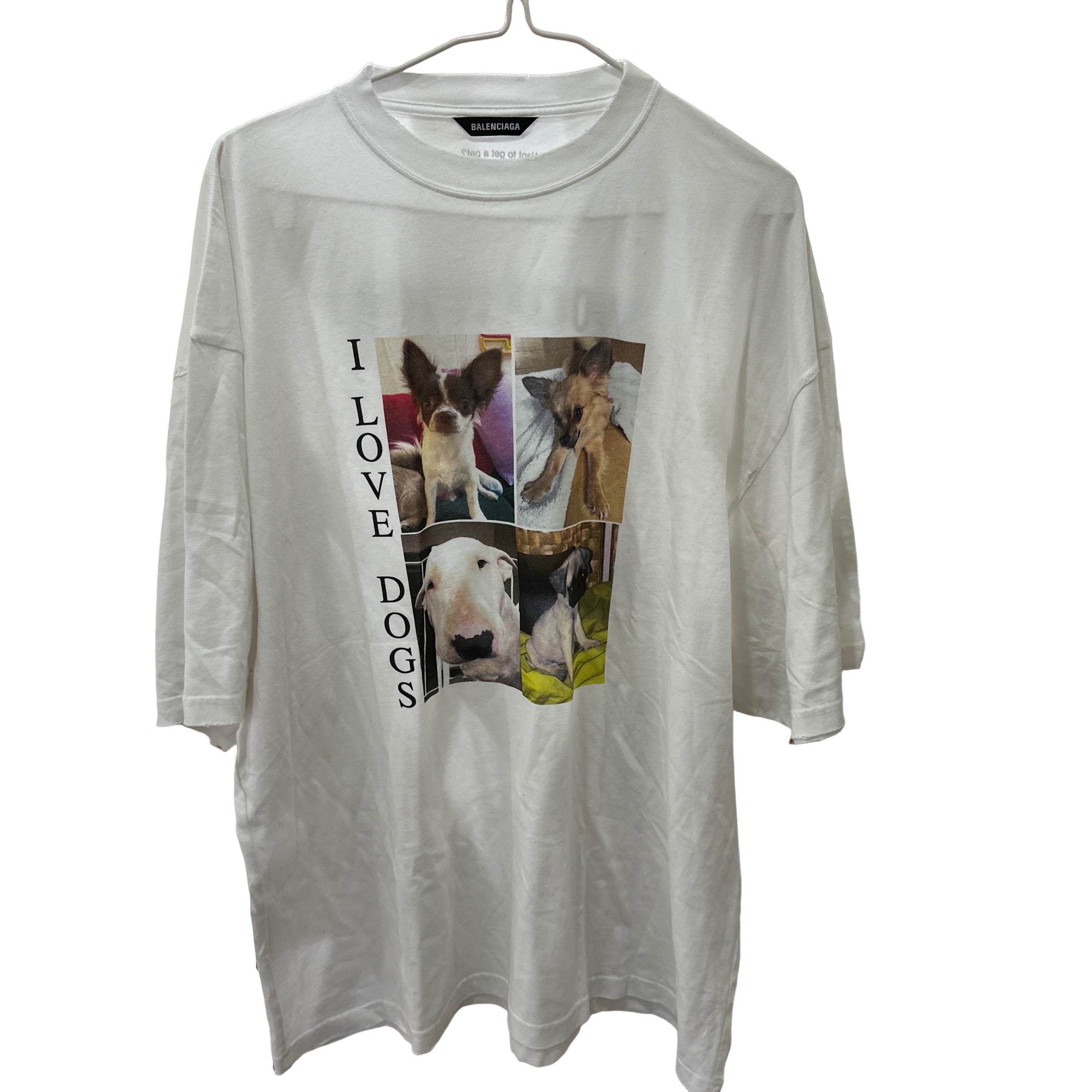 Balenciaga Balenciaga White I Love U Letter Love Short sleeved T