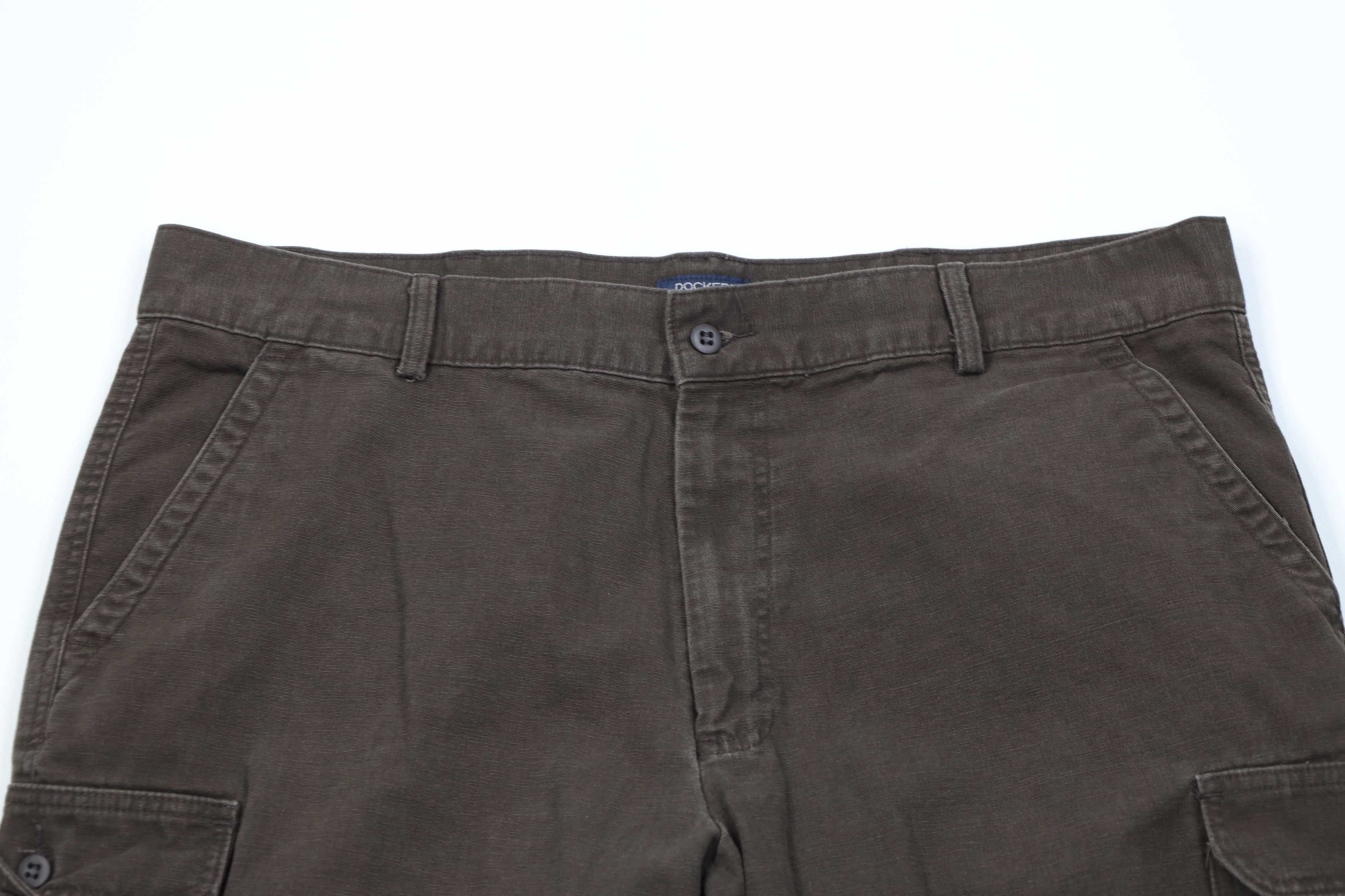 Vintage Vintage 90s Y2K Streetwear Canvas Wide Leg Cargo Pants Brown Size US 40 / EU 56 - 2 Thumbnail