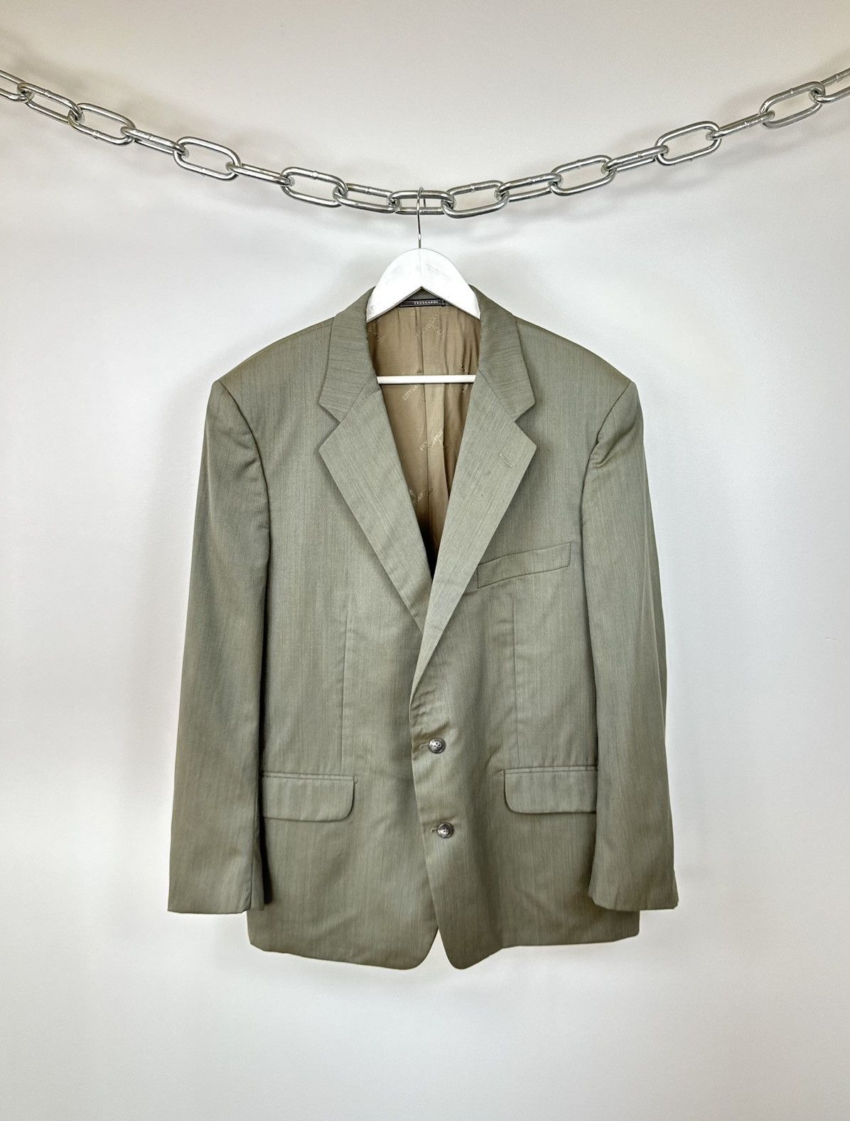 Trussardi Vintage 90s Trussardi 3-Button Rare Archival Designer Blazer Size 52R - 1 Thumbnail