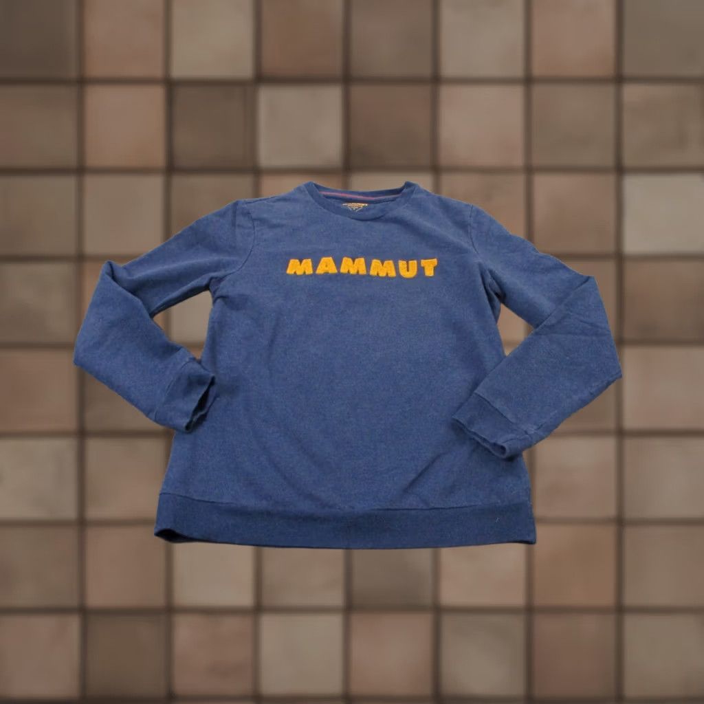 Mammut Mammut Sweatshirt Mens S Blue Pullover Knit Logo Casual Outdoors Hiking Heavy Pullover, Athletic Fit, Regular Size, Solid Pattern, Men Clothing Size US S / EU 44-46 / 1 - 1 Thumbnail