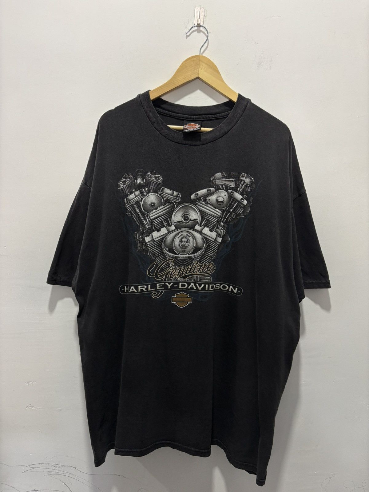 Harley Davidson Vintage Harley Davidson Flame Tshirt Size US XXL / EU 58 / 5 - 1 Thumbnail