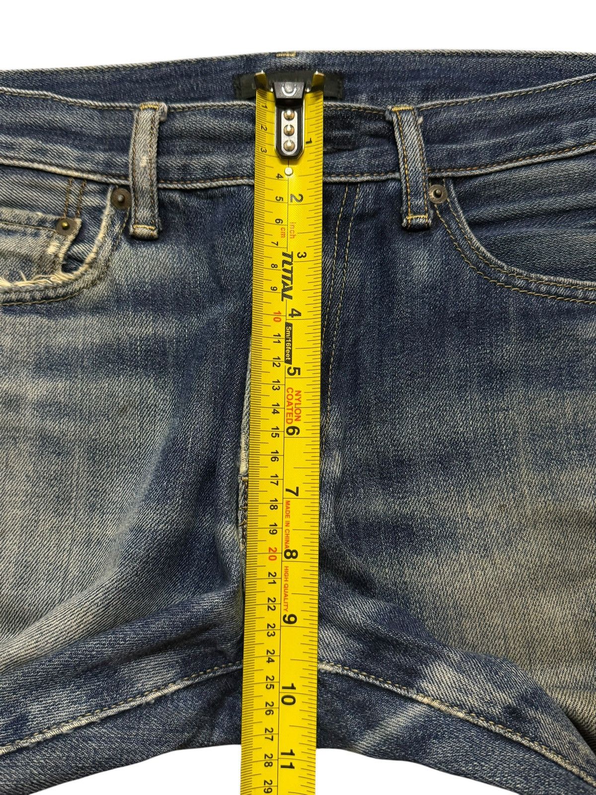 Uniqlo Vintage Y2K Japanese Uniqlo Blue Mud Wash Distressed Jeans Size US 29 - 11 Thumbnail