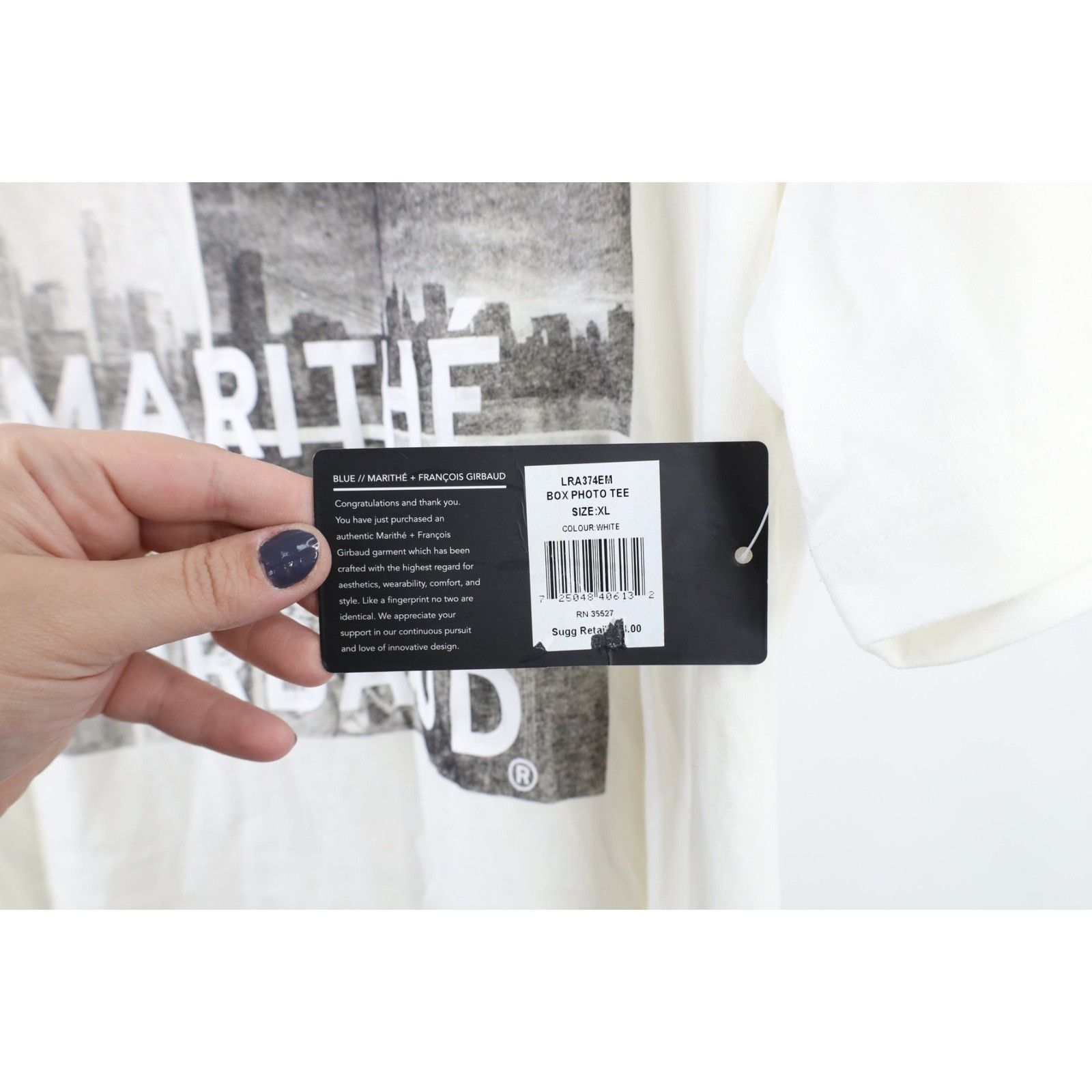 Marithe + Francois Girbaud × Vintage NOS Vintage 90s Marithe Francois Girbaud Box Logo T-Shirt Size US XL / EU 56 / 4 - 6 Thumbnail