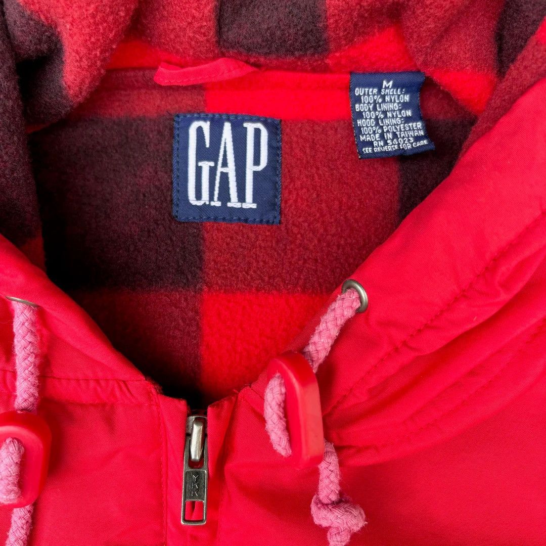 Gap Gap 1990 90s Vintage Pullover Red Anorak USA Jacket Size US M / EU 48-50 / 2 - 2 Thumbnail