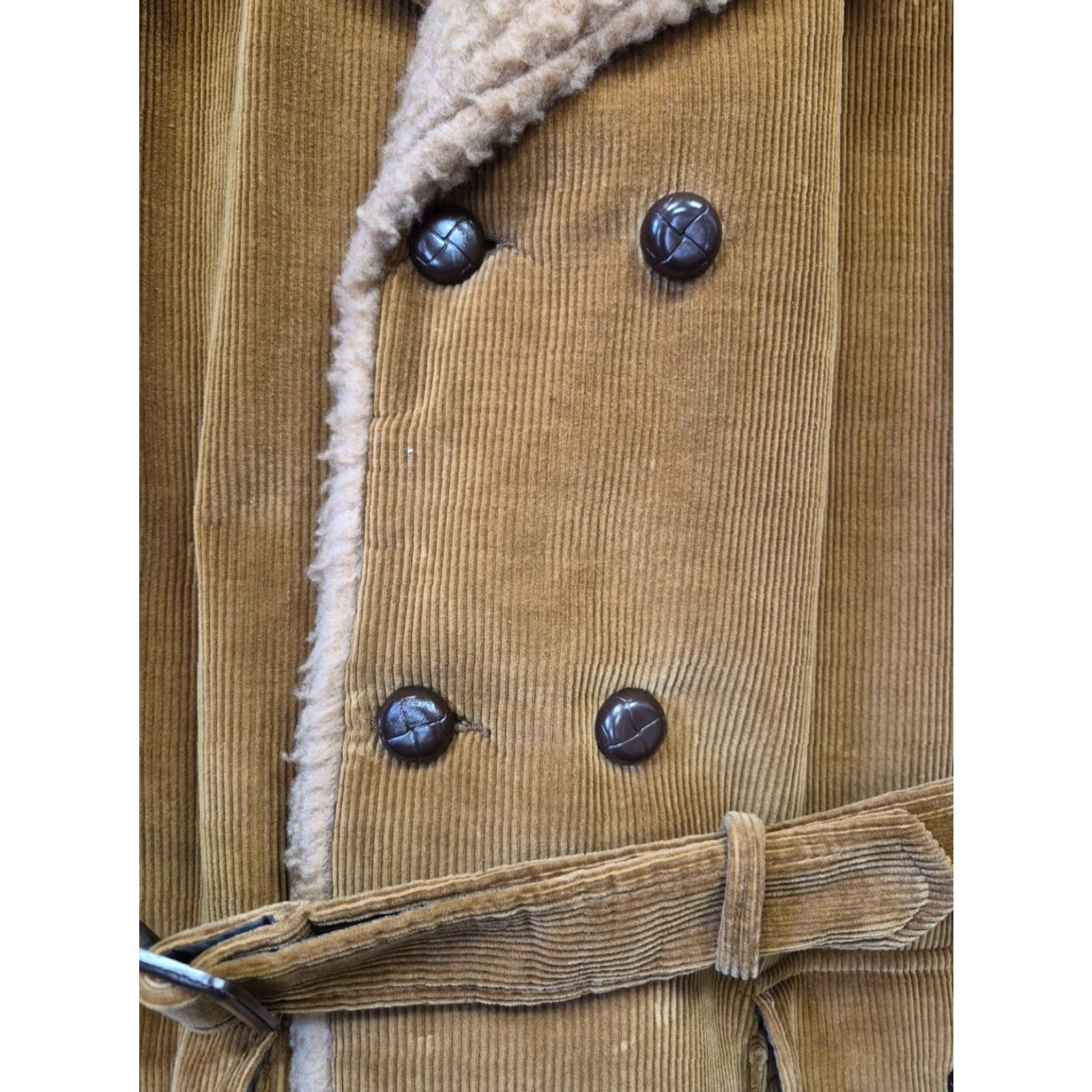 Vintage VINTAGE Envoy Now Jacket Coat Corduroy Belted Sherpa Collar Quilted Lining Brown 90s Women M Overcoat Coat Mens Womens Size M / US 6-8 / IT 42-44 - 5 Thumbnail