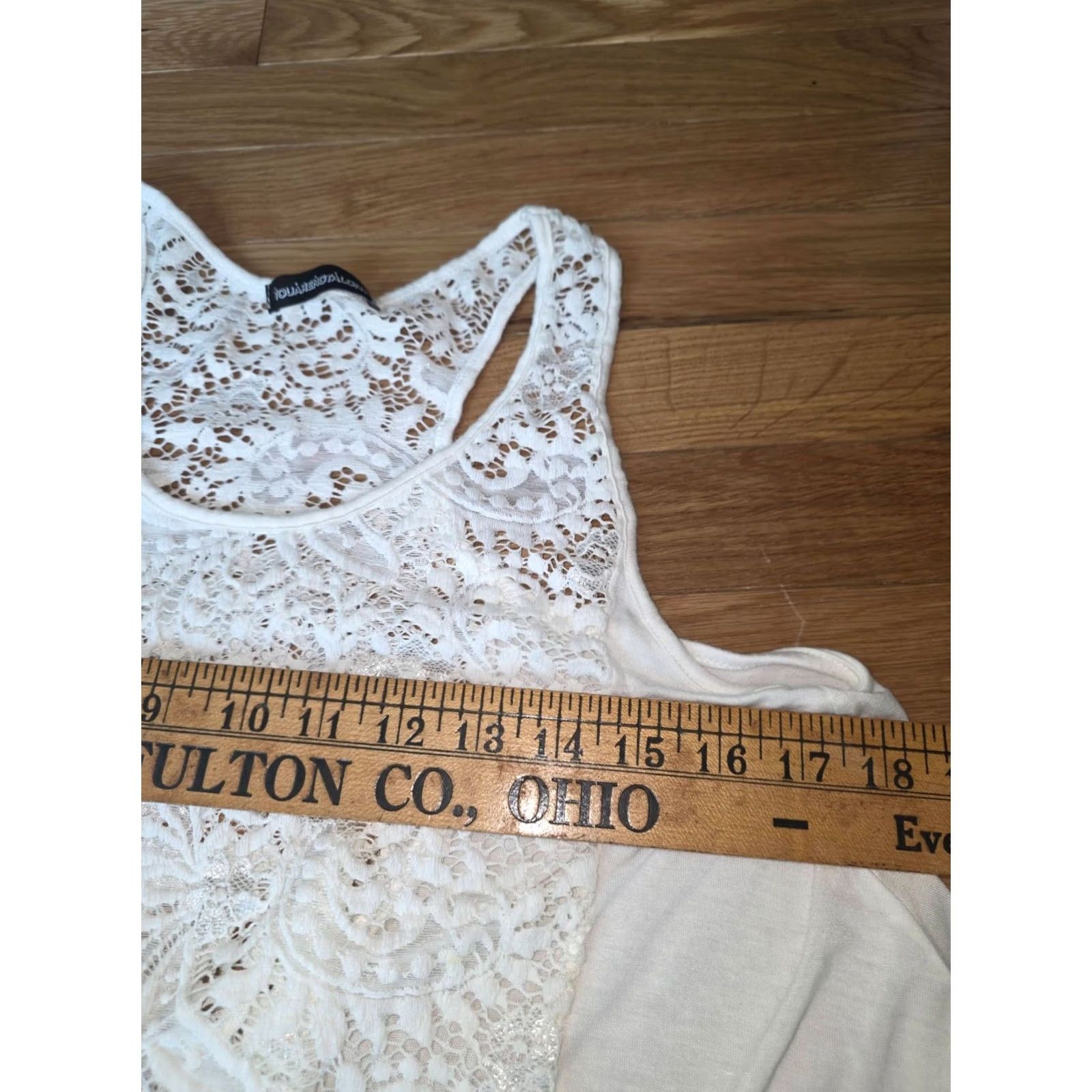 Vintage YouAreNotAlone Tank Top Blouse Women's White Crochet Racerback Sleeveless Floral Beach Summer Casual High Low FlowY Racerback Scoop Neck Womens S Size S / US 4 / IT 40 - 3 Thumbnail