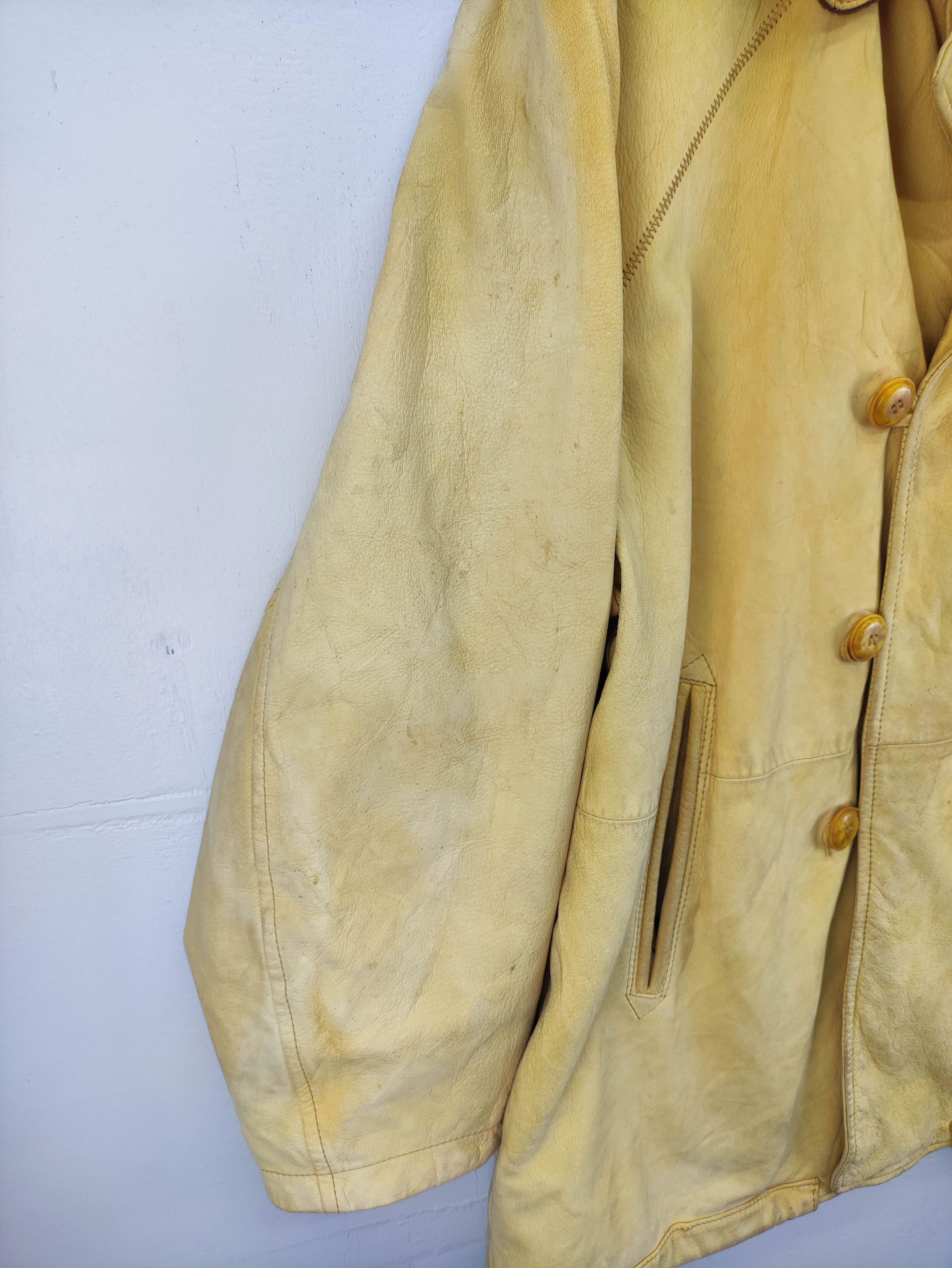 60s【ALBINO GARDIN】leather jacket Vintage Albino Gardin Italian