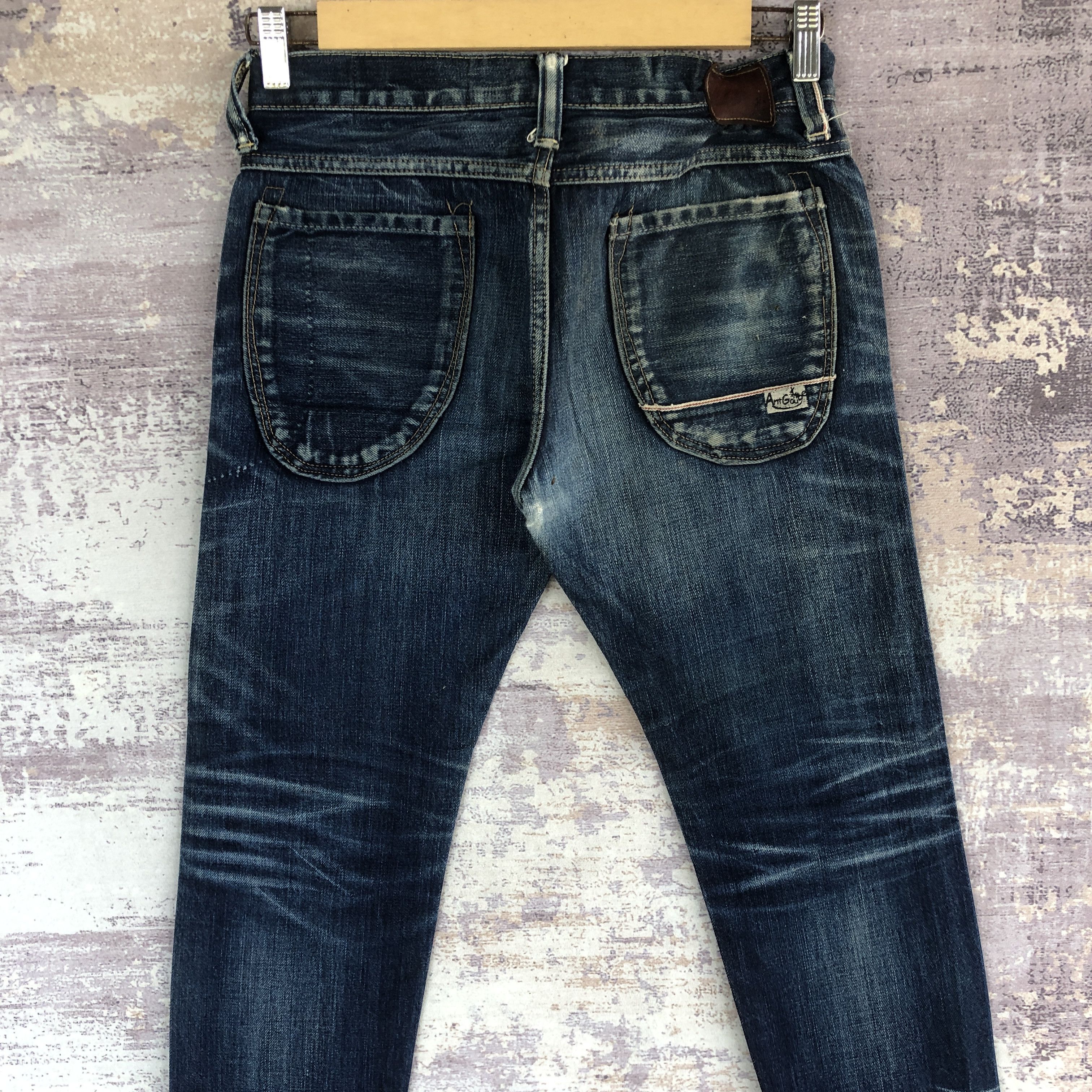 Distressed Antgauge Fourmimesure Selvedge Jeans Denim Pants