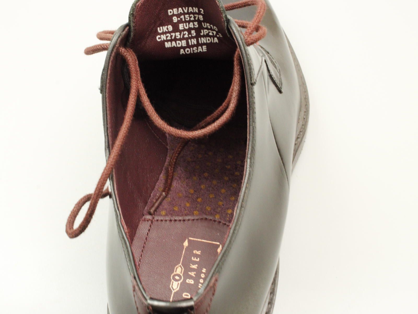 Ted Baker Ted Baker Men's Black Leather Oxford Shoes Size US 10 / EU 43 - 9 Thumbnail