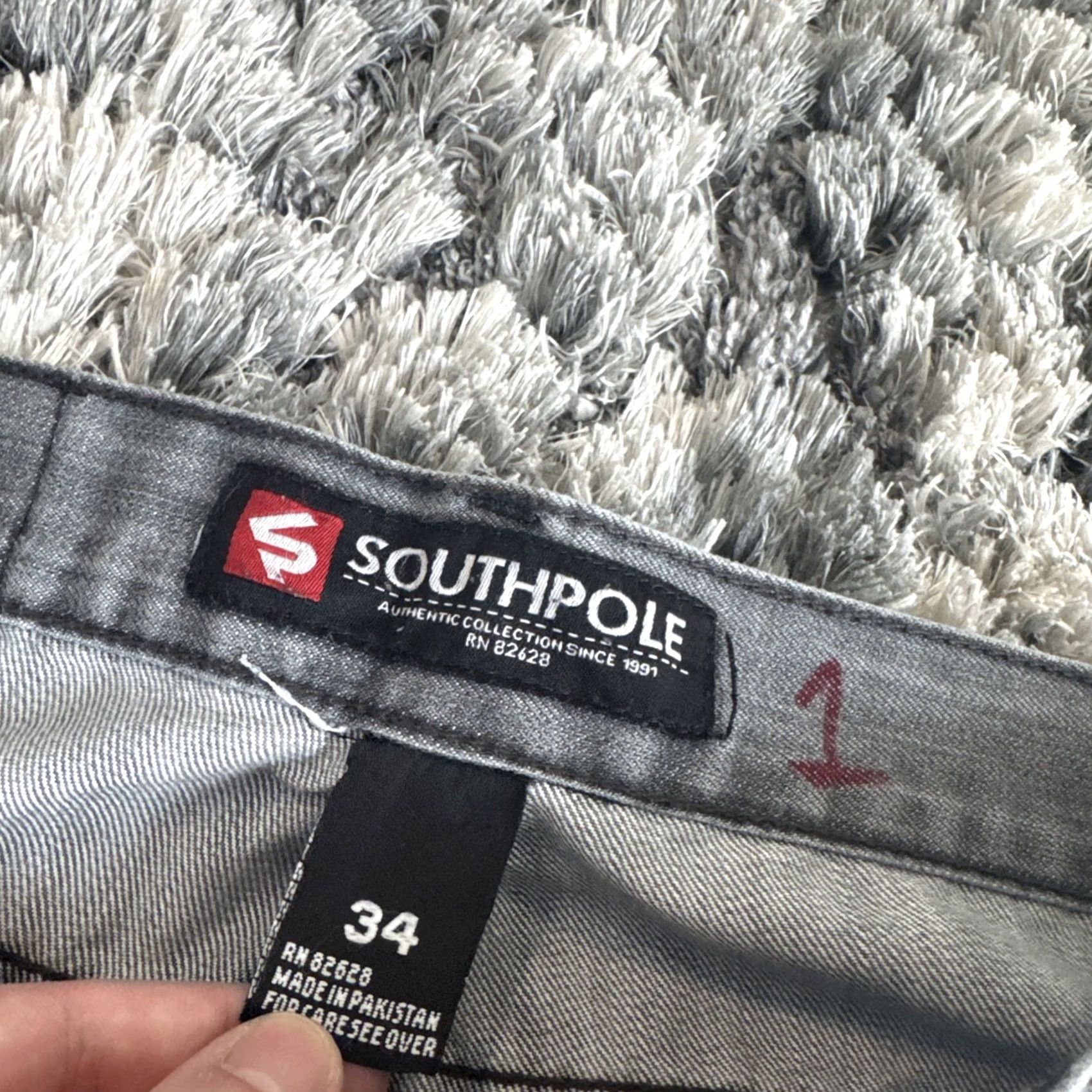 Southpole VINTAGE Southpole Jeans Men’s Size 34x32 Gray Straight Fit Embroidered 00’s HTF Size US 34 / EU 50 - 8 Thumbnail