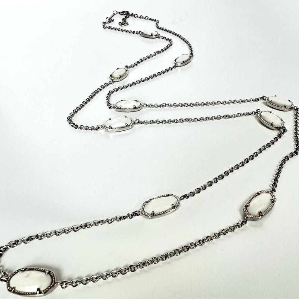 Kendra Scott Kellie Ivory Mother of Pearl Silver Necklace