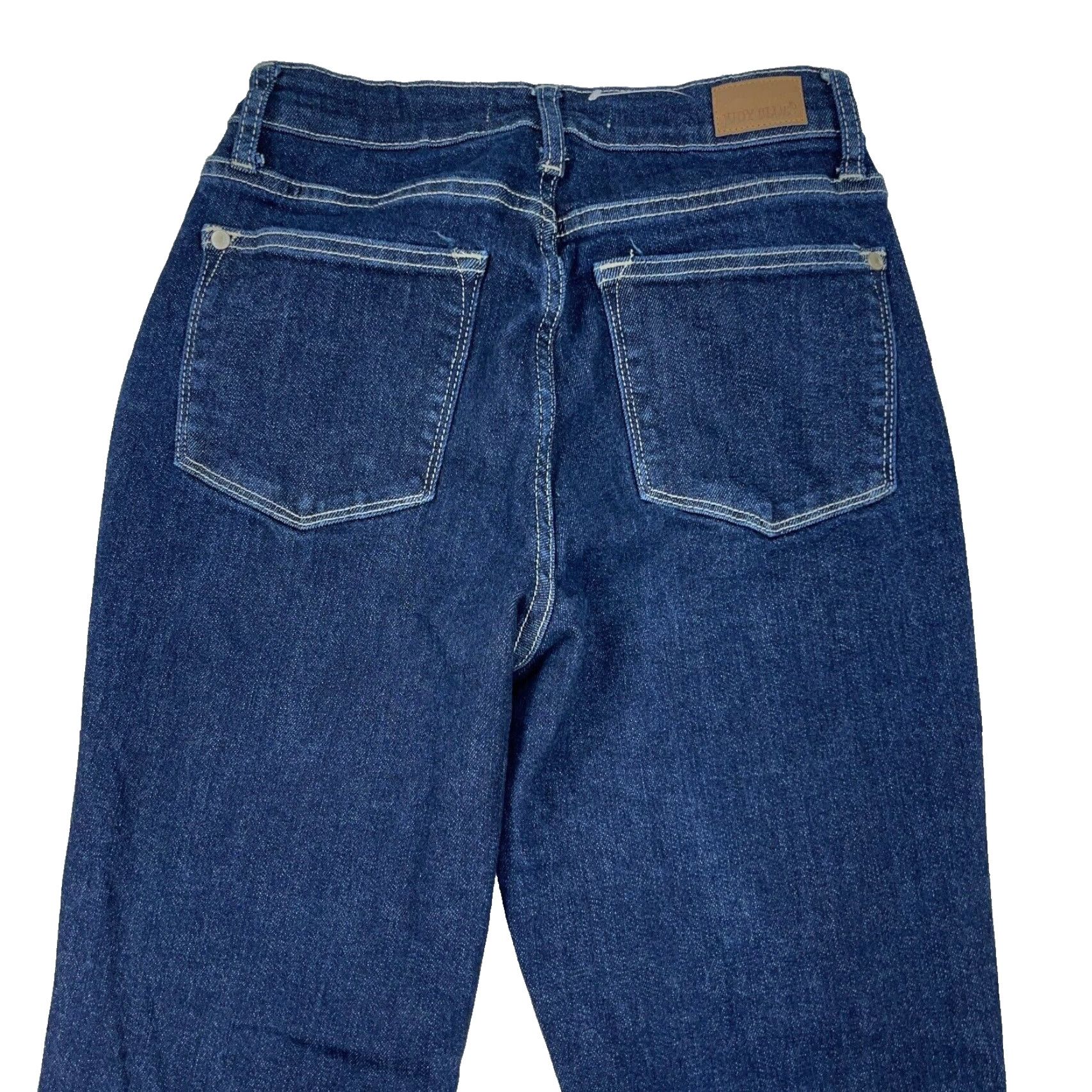 Vintage Judy Blue Jeans Women 1 25 Mom Jean Dark Wash Distressed Comfort Stretch 5-Pocket Denim Pants with Belt Loops Girls Womens Size 25" / US 0 / IT 36 - 5 Thumbnail