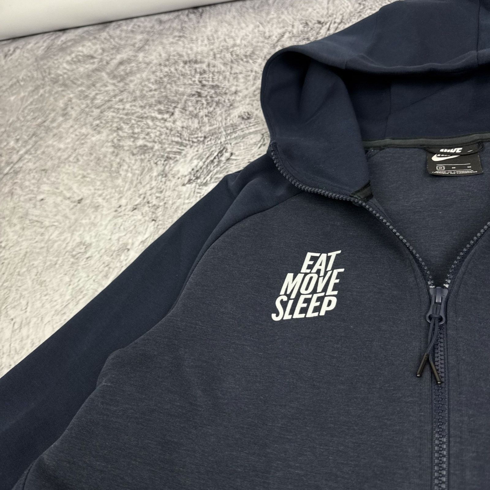 Nike Nike Tech Fleece Men Navy Eat Move Sleep Full Zip Hoodie M Size US M / EU 48-50 / 2 - 4 Thumbnail