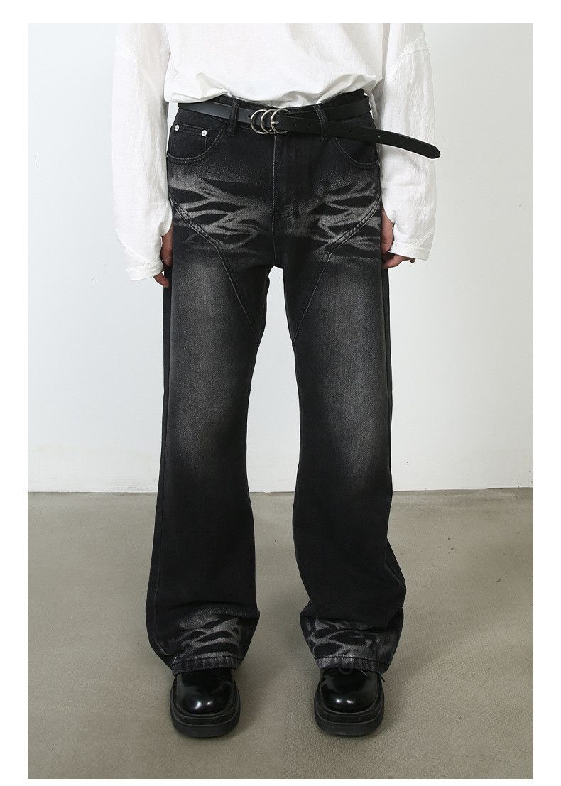 Japanese Brand Vintage clesnfit patchwork straight jeans Size US 34 / EU 50 - 2 Thumbnail