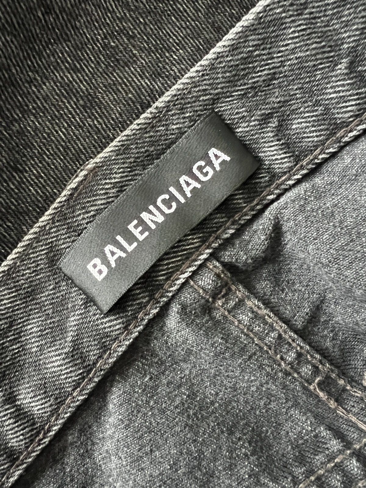 Balenciaga FW 18 Charcoal Whiskered Bootcut Denim - 34 Size US 34 / EU 50 - 7 Thumbnail