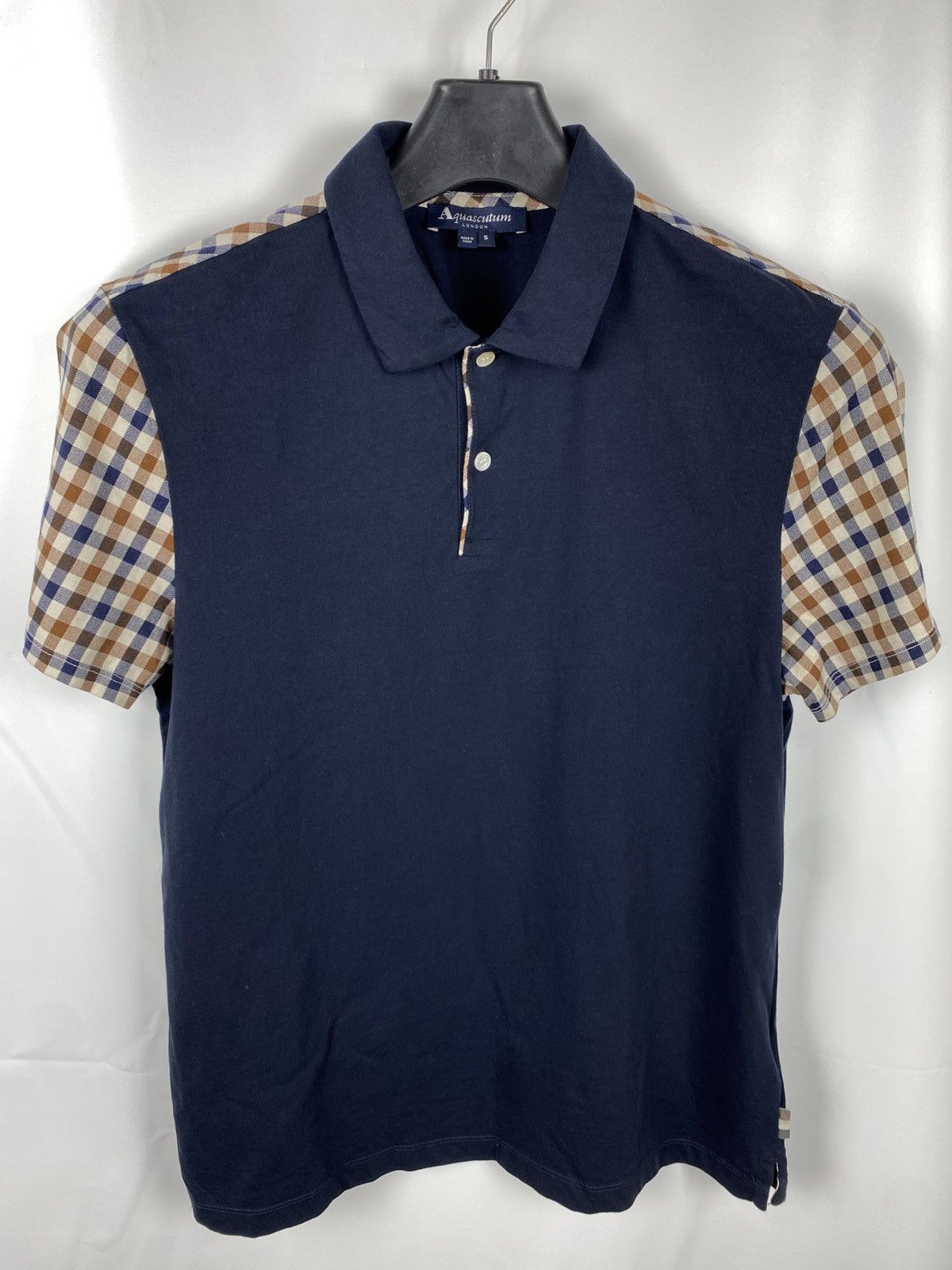 Aquascutum Aquascutum Men Blue Checkered Polo Shirt size S Size US S / EU 44-46 / 1 - 1 Thumbnail