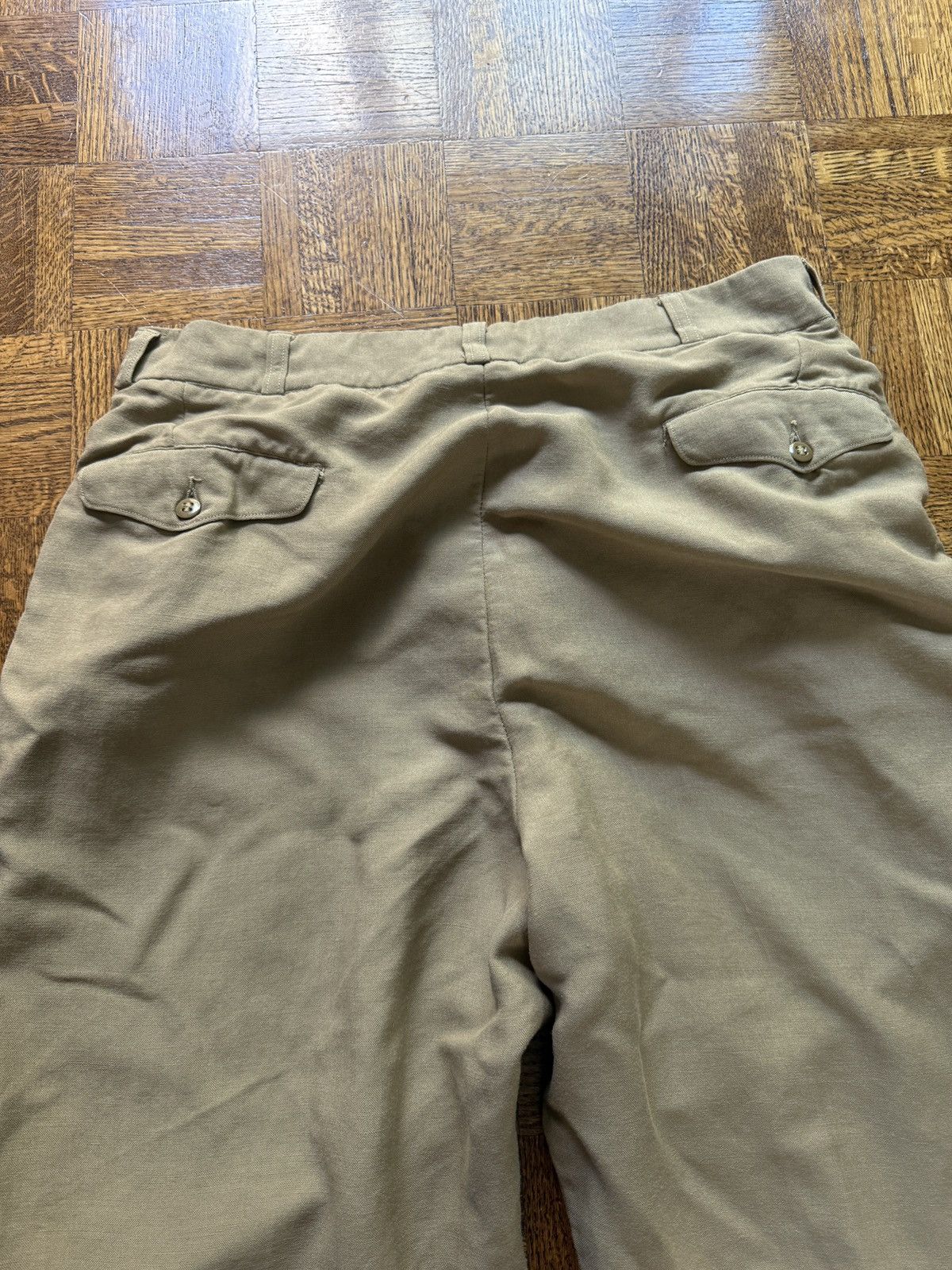 Vintage Vintage 50s Military Tropical Officer Khaki Trousers Size US 36 / EU 52 - 6 Thumbnail