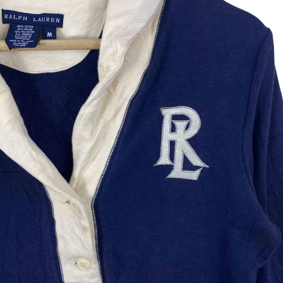 Ralph Lauren Vintage RALPH LAUREN Button Up Hoodie Jacket Spellout Logo Size M / US 6-8 / IT 42-44 - 6 Thumbnail