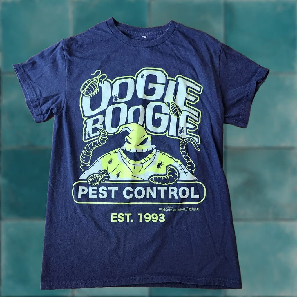 Disney Disney Oogie Boogie Shirt T-Shirt Small Crew Neck Short Sleeve Graphic Tee, Blue, Men, Regular Fit, All Seasons, Nightmare Before Christmas Size US S / EU 44-46 / 1 - 1 Thumbnail