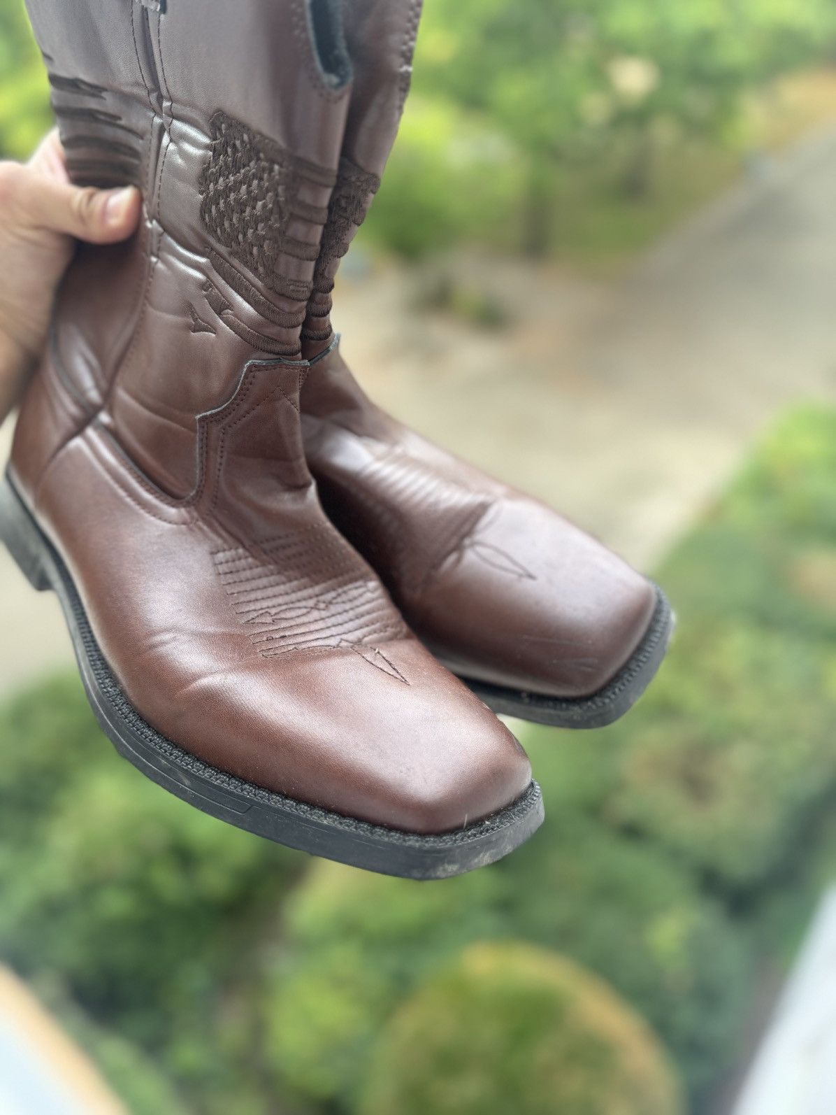 Other Leather Brown Cowboy Boots Avantgarde Streetwear Size US 13 / EU 46 - 7 Thumbnail