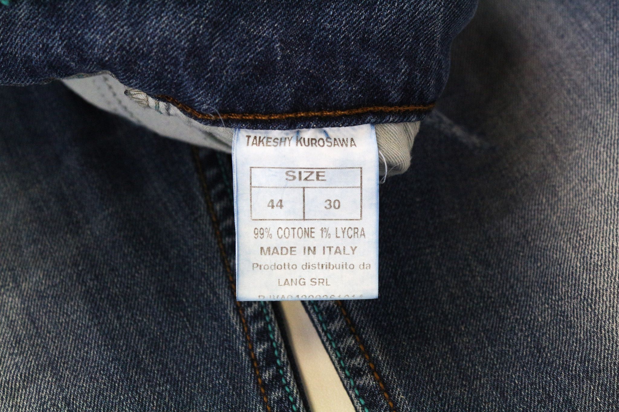 Takeshy Kurosawa TK75 W30 Blue Slim Stretch Distress Jeans 76026 Size US 30 / EU 46 - 5 Thumbnail