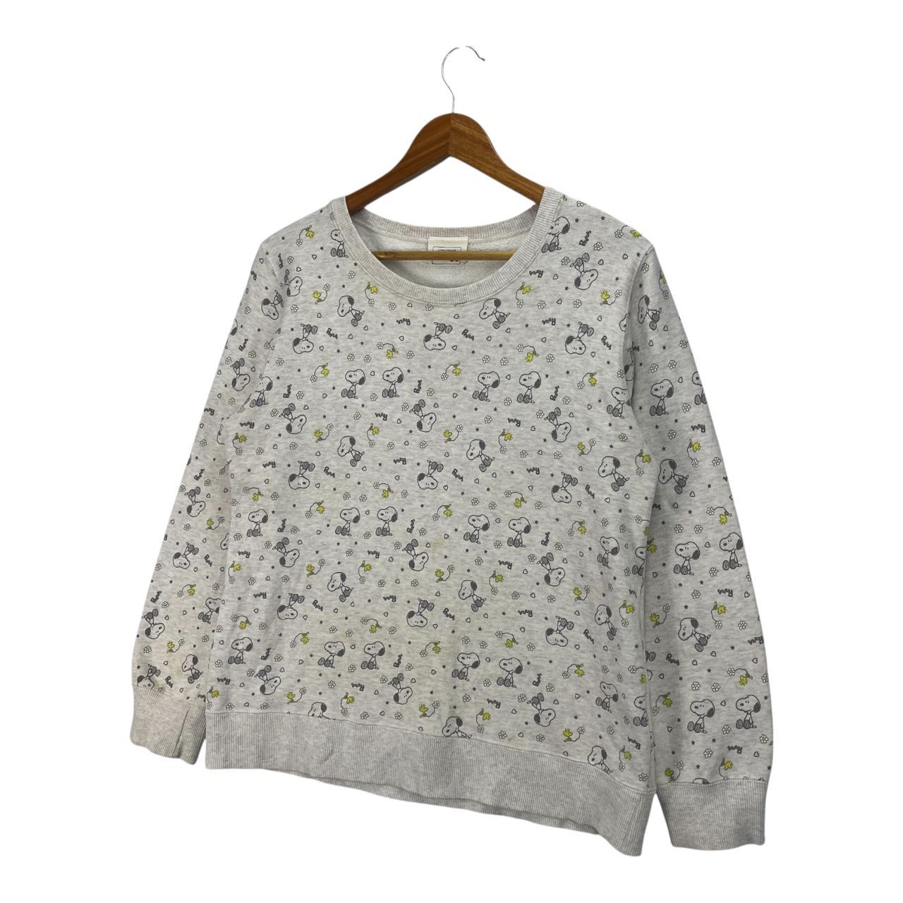 Peanuts Vintage Peanuts Snoopy Overprint Pullover Sweatshirt Size L / US 10 / IT 46 - 2 Thumbnail