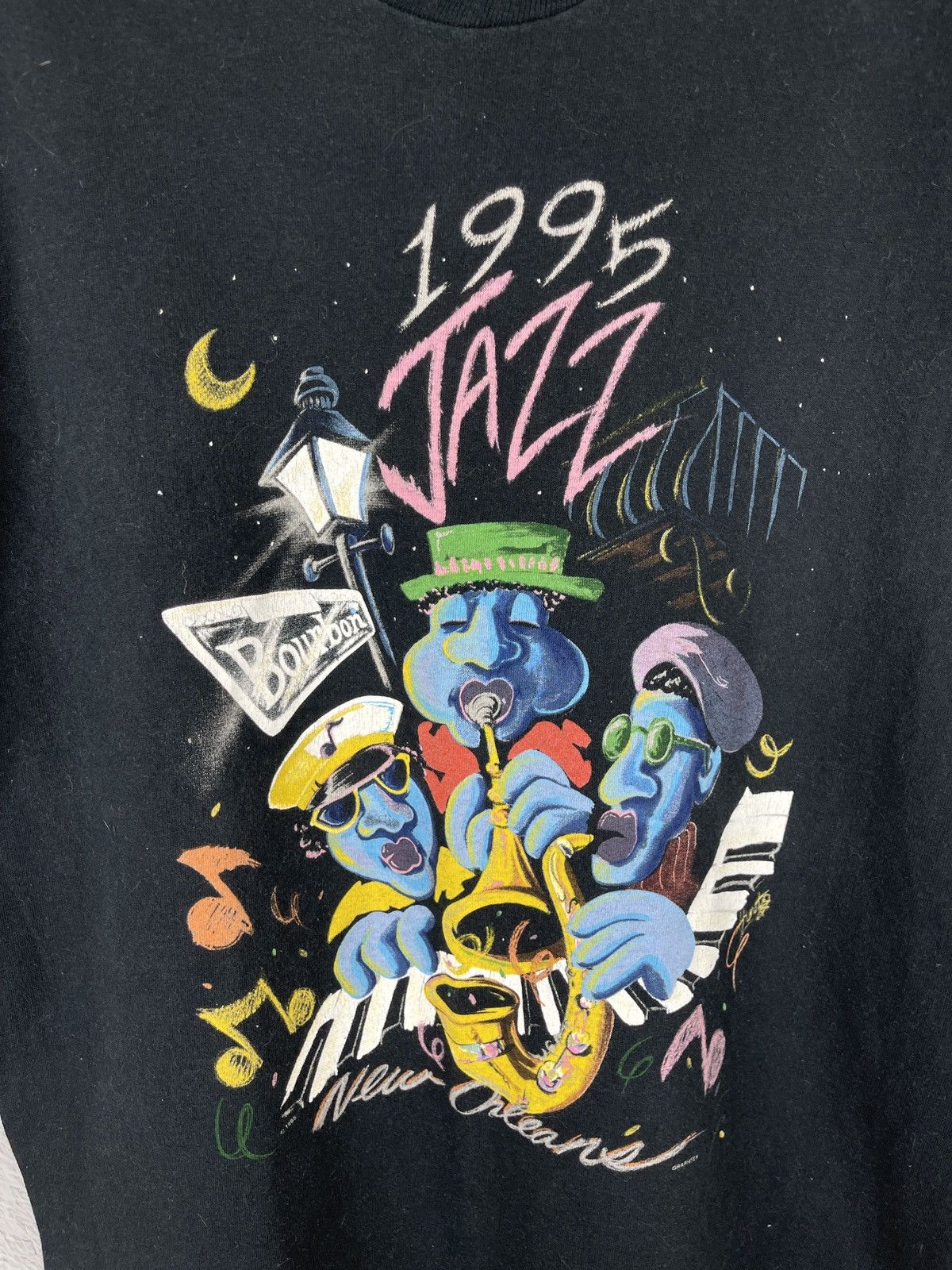 Band Tees FotL vintage 1995 Jazz New Orleans Bourbon 90s band tee Size US L / EU 52-54 / 3 - 4 Thumbnail