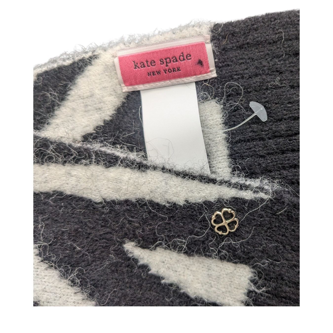 Kate Spade Kate Spade zebra pattern alpaca wool blend scarf black white Size ONE SIZE - 4 Thumbnail