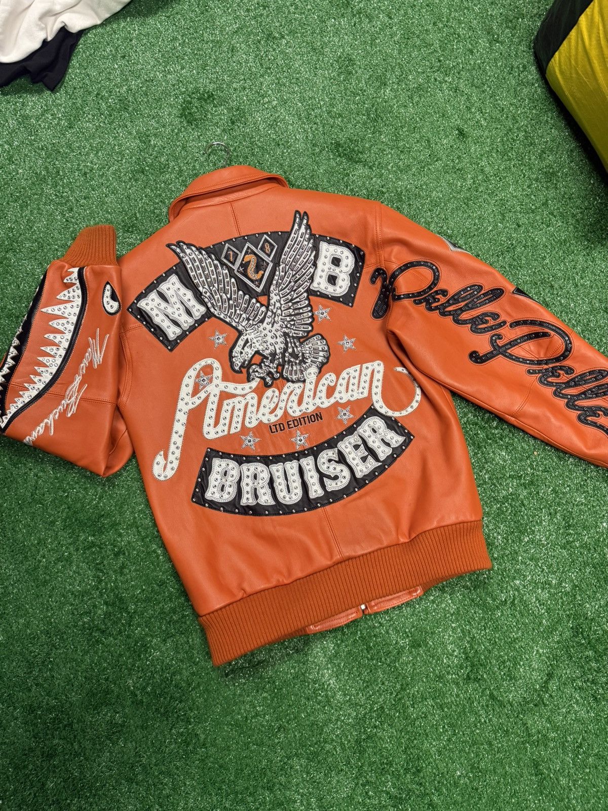 Pelle pelle leather bomber jacket sz small