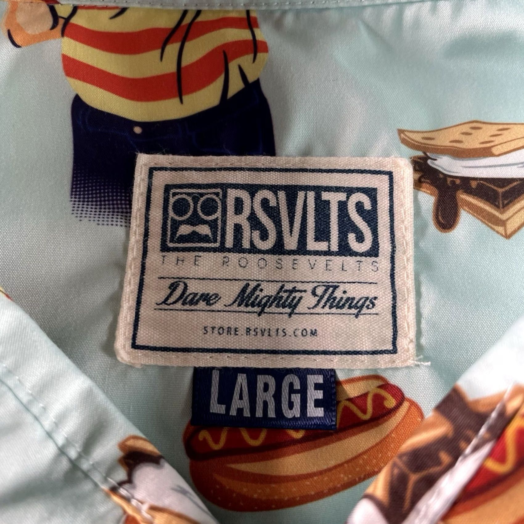 AQUA RSVLTS x The Sandlot Shirt Men L Aqua Ham Button Up Baseball Camp Baseball Size US L / EU 52-54 / 3 - 2 Thumbnail