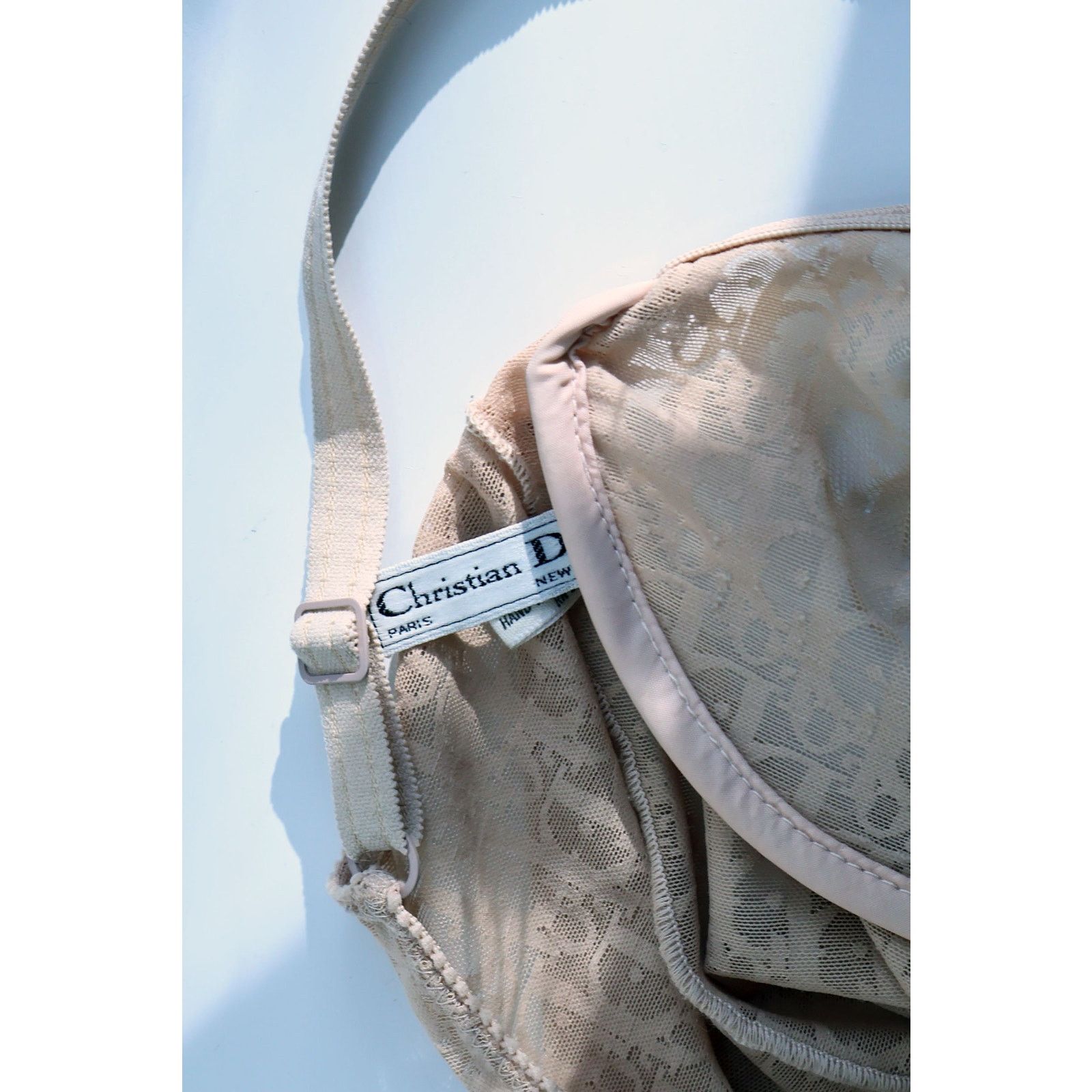 Dior Rare Christian Dior 1990s Nude Mesh Diorissimo Bodysuit Grailed