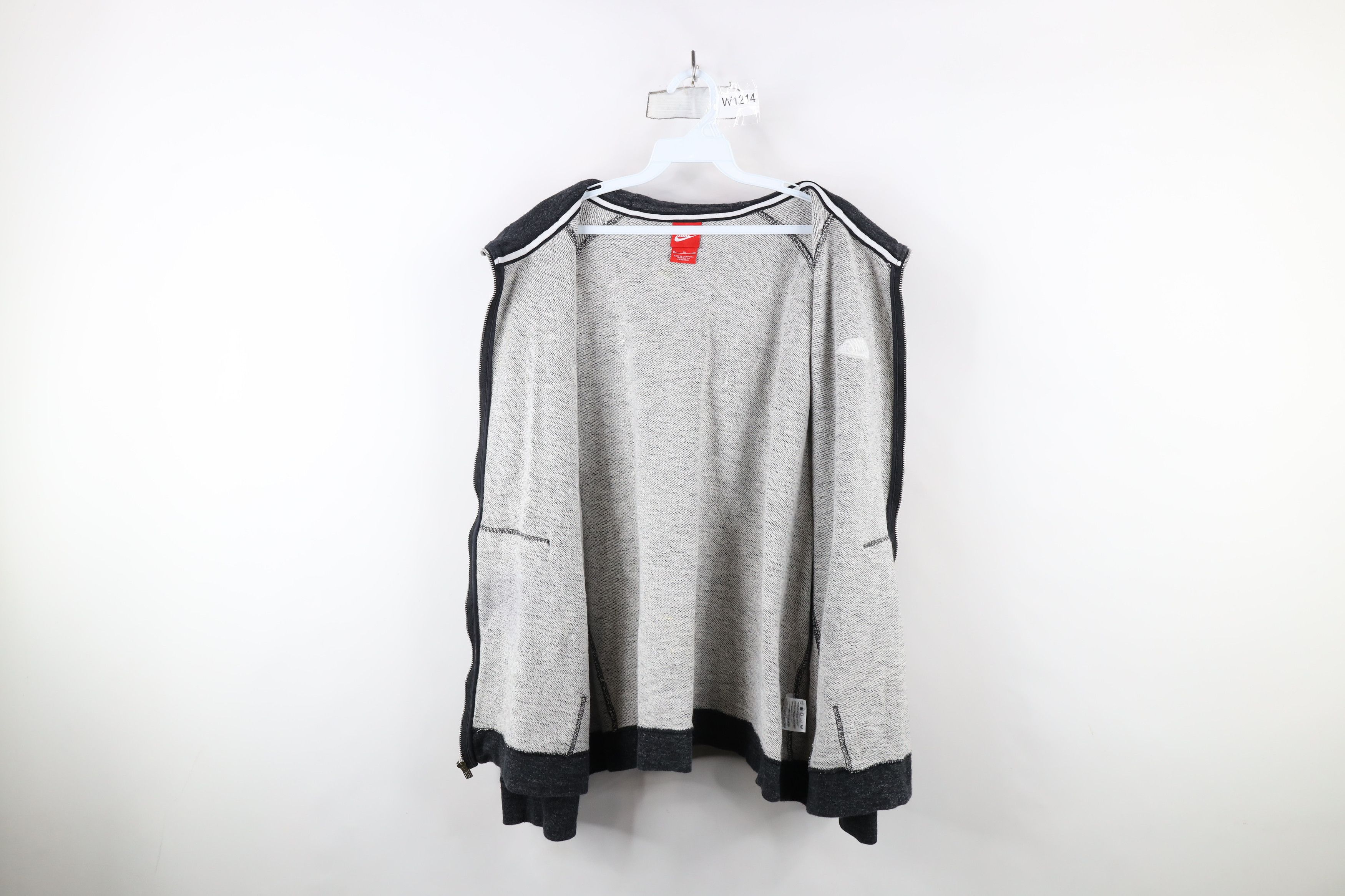 Nike × Vintage Vintage Y2K Nike Mini Swoosh Jersey Knit Full Zip Hoodie Size US XL / EU 56 / 4 - 9 Thumbnail
