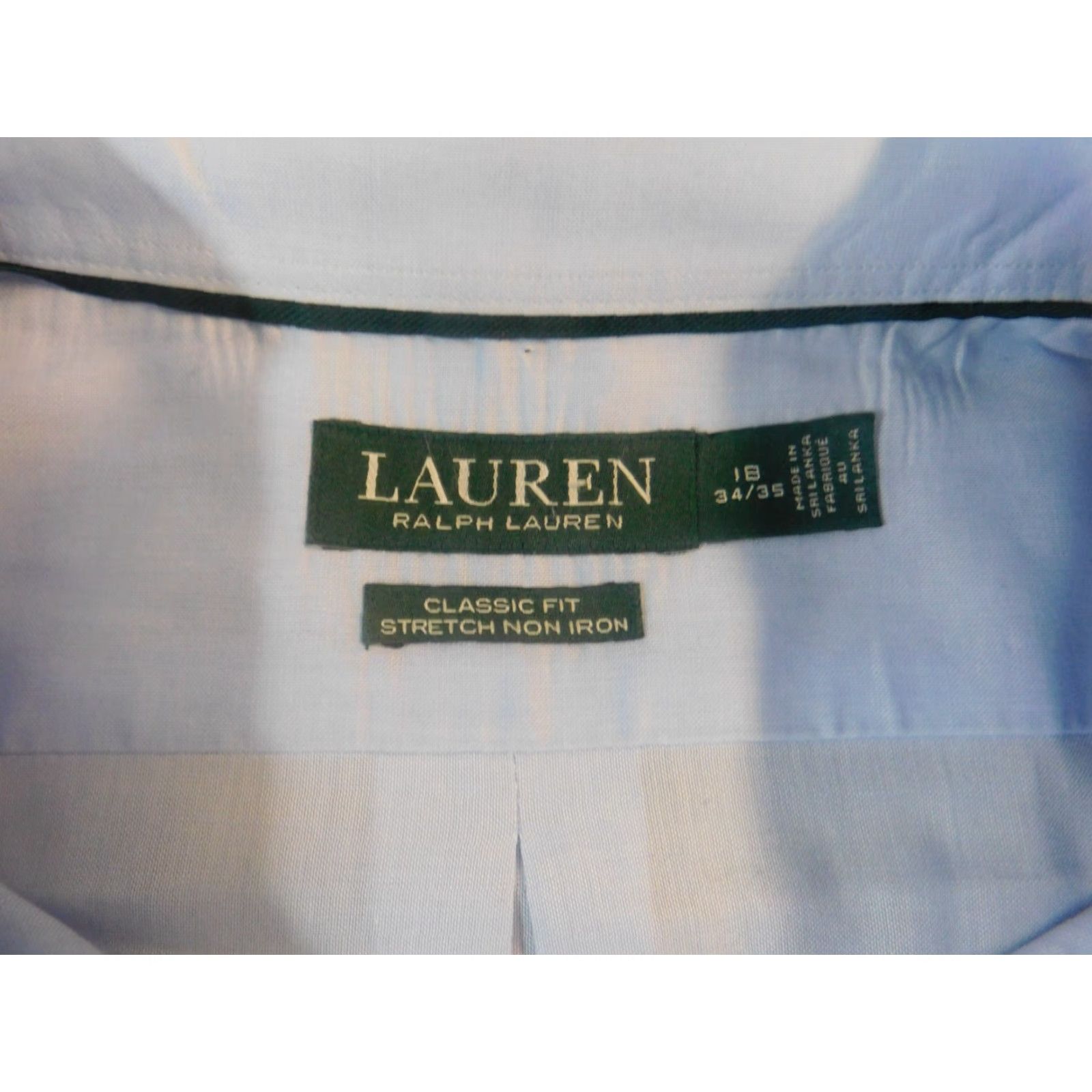 Ralph Lauren Lauren Ralph Lauren Mens Shirt 18 Blue Button-Down Knit Non-Iron Slim? Regular? Size US XXL / EU 58 / 5 - 5 Thumbnail