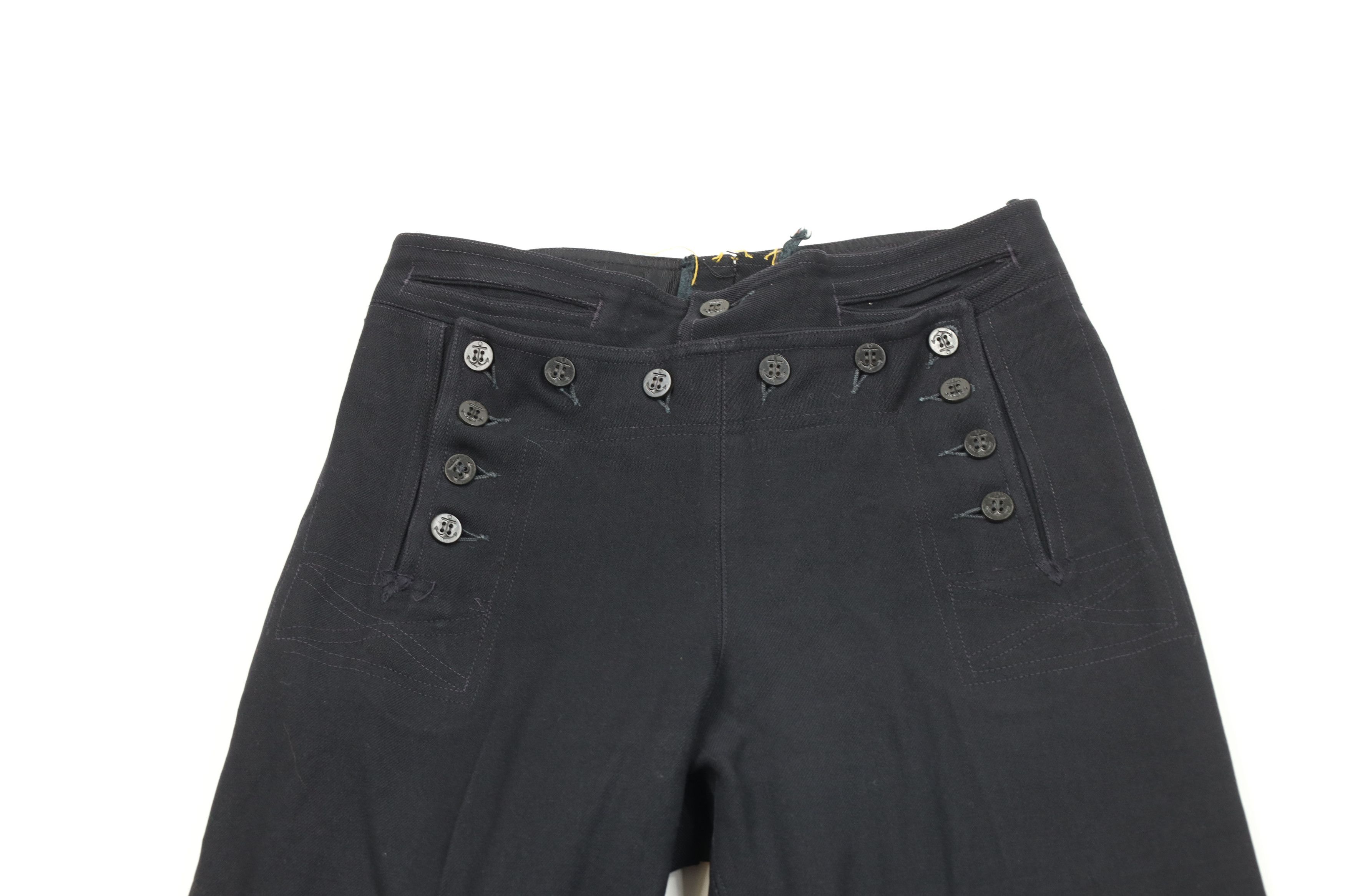 Vintage Vintage 40s World War II Naval Jack Bell Bottoms Pants Size US 28 / EU 44 - 2 Thumbnail