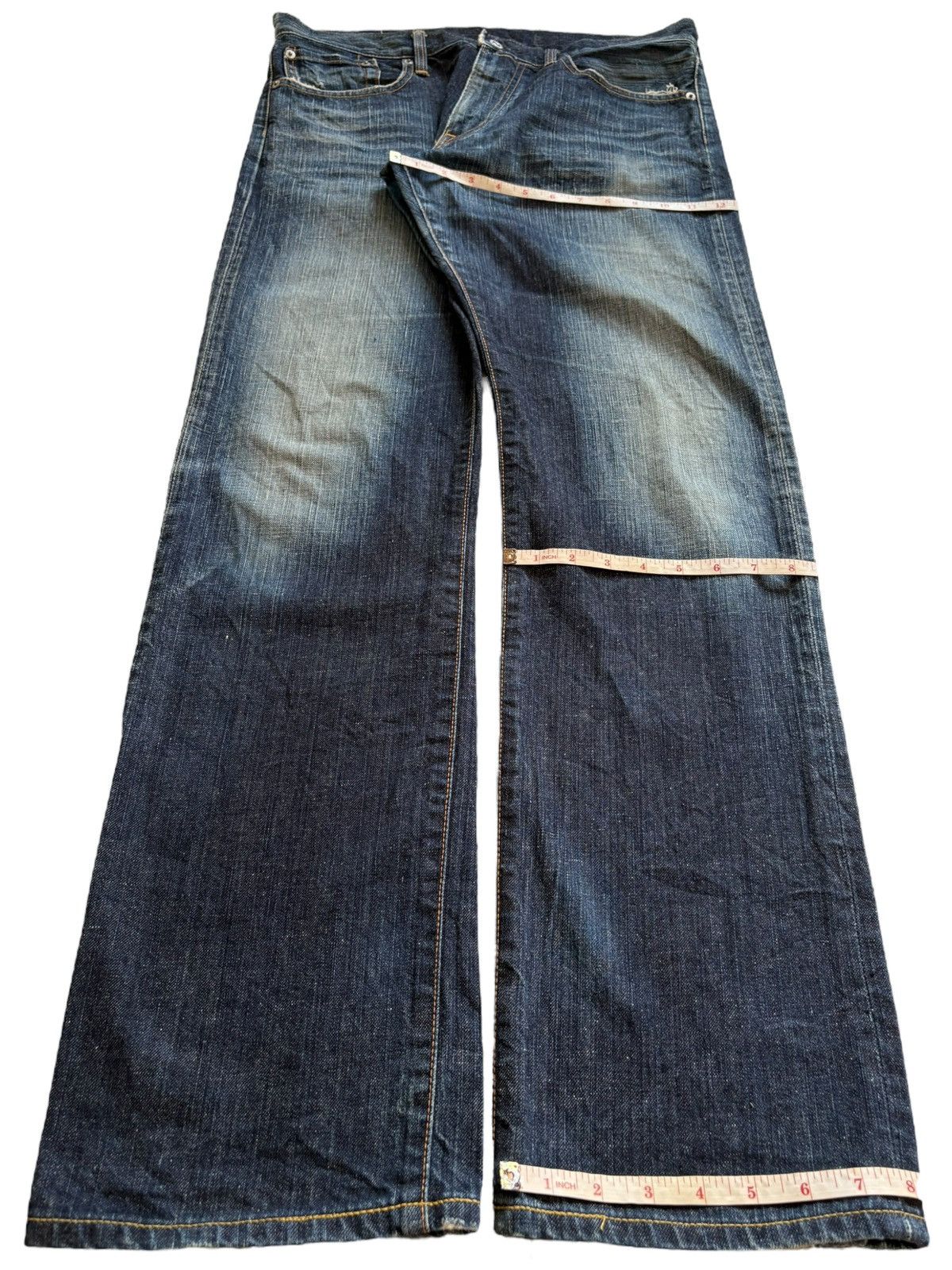Edwin Vintage Edwin 503R Blue Wash Loose Jeans Size US 34 / EU 50 - 14 Thumbnail
