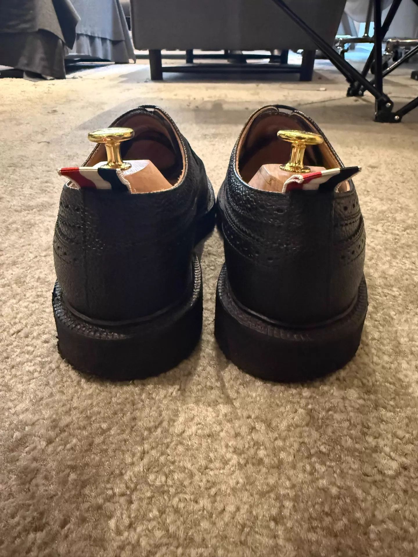 Thom Browne Thom Browne Black Wingtip Oxford Rubber Sole US9 (Nike43) Size US 9 / EU 42 - 3 Thumbnail