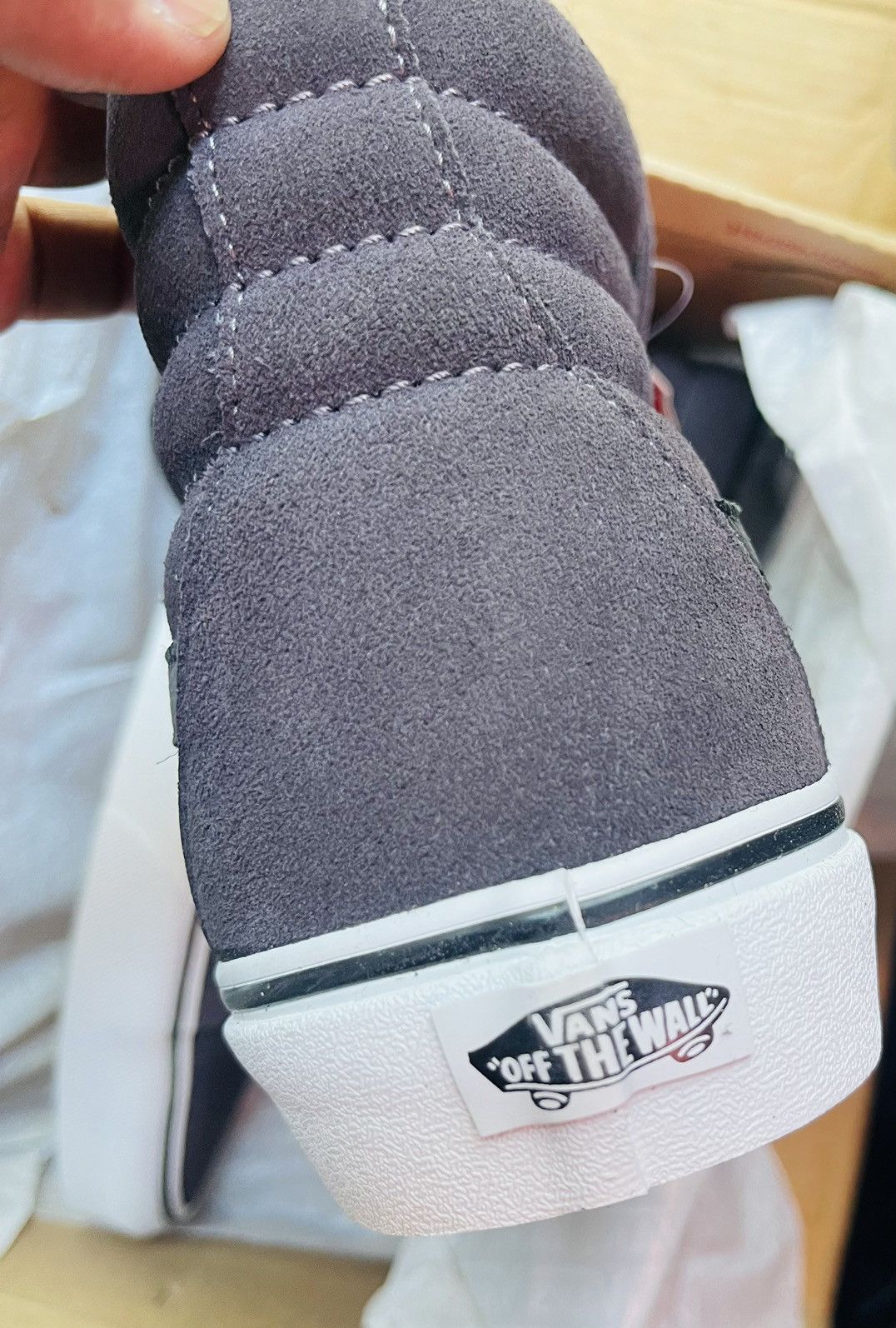 Vans VANS Mens Shoes Suede Sherpa Sk8-Hi, grey black, UK10 Size US 11 / EU 44 - 2 Thumbnail