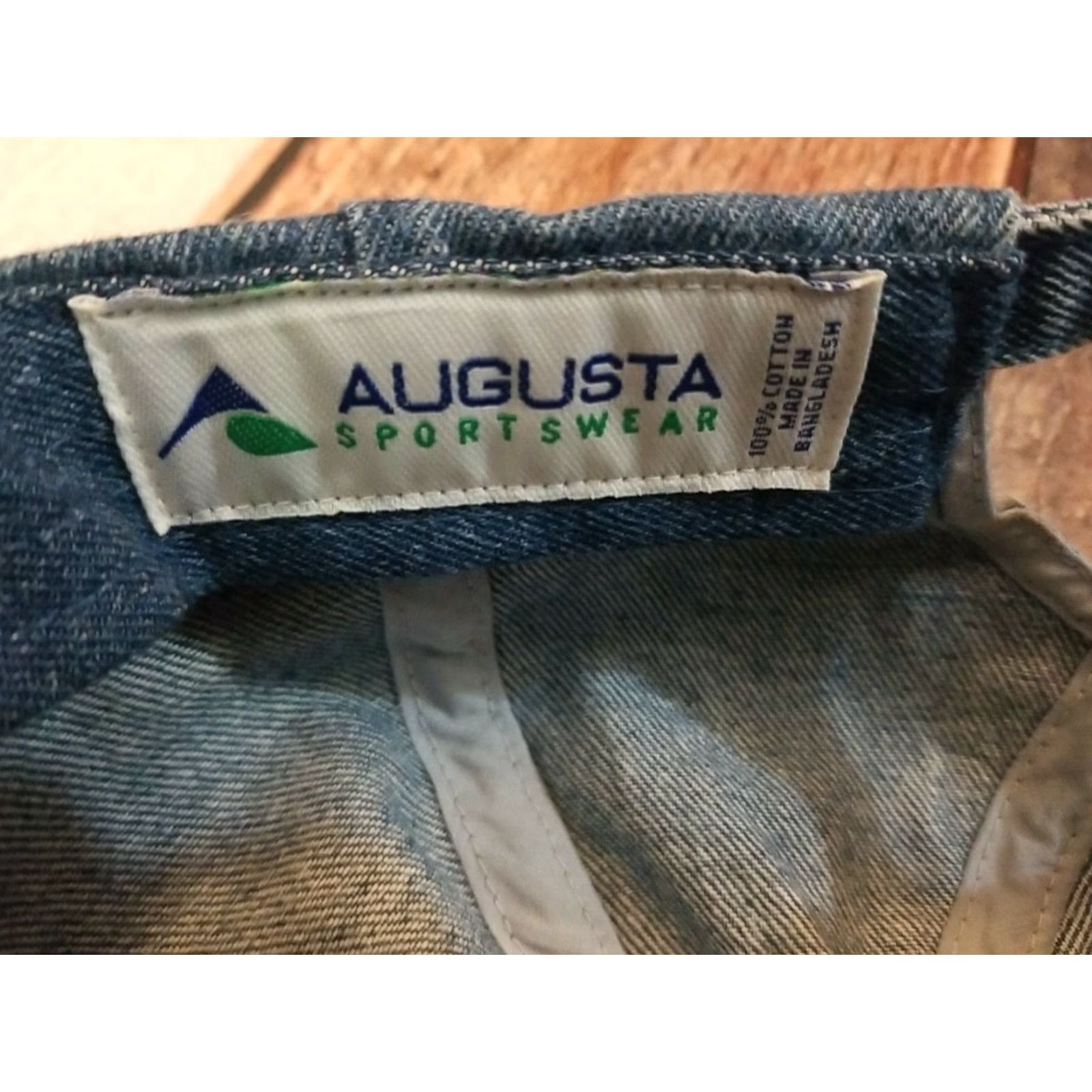 Augusta Sportswear Vintage Augusta Denim Baseball Cap Unisex Adjustable 90s Logo Hat Size ONE SIZE - 5 Thumbnail