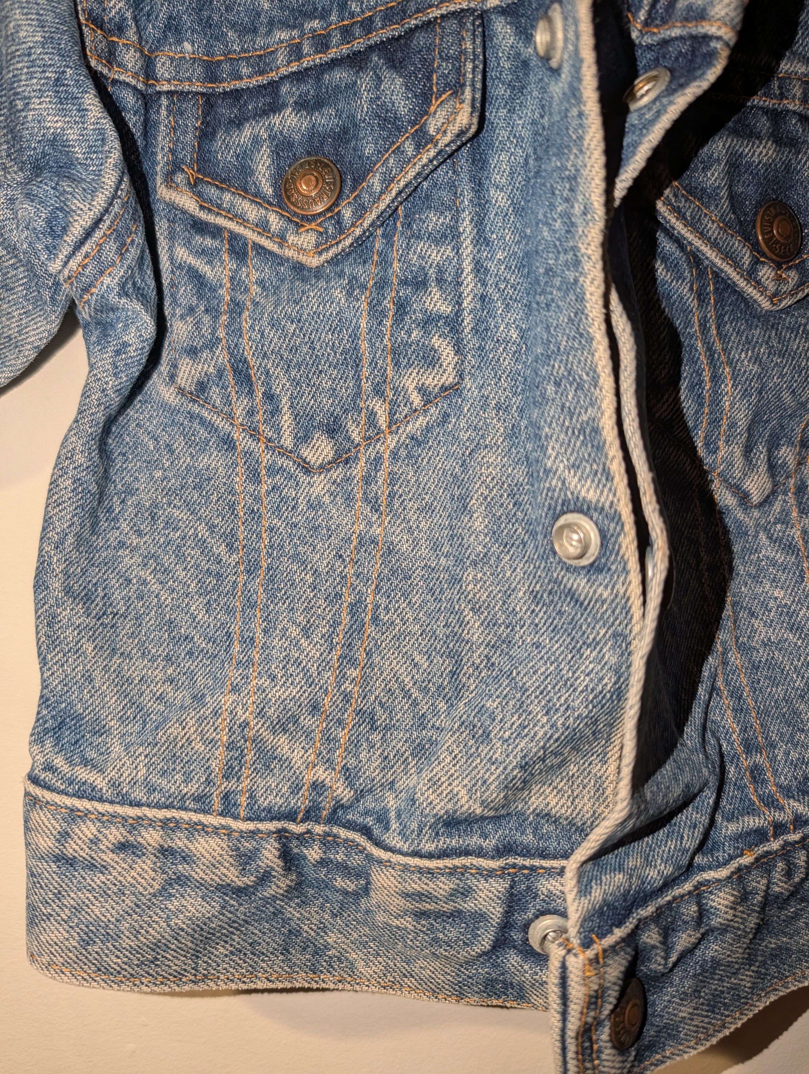 Levi's Vintage 70s Little Levi’s Denim Trucker Jacket Orange Tab 4T Size US S / EU 44-46 / 1 - 7 Thumbnail