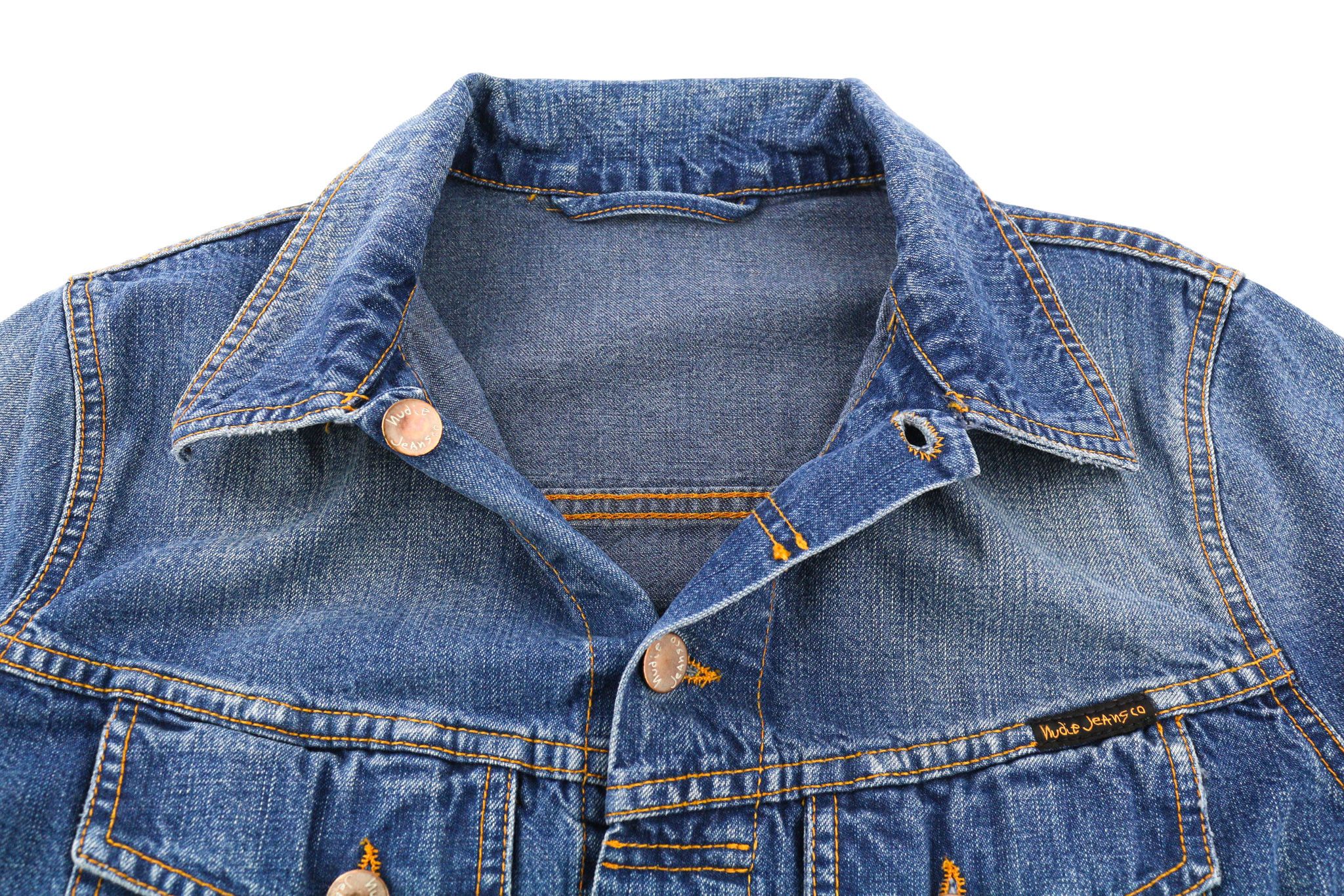 Nudie Jeans TERRY WORN IN S Blue Cotton Denim Faded Jacket 80776 Size US S / EU 44-46 / 1 - 4 Thumbnail